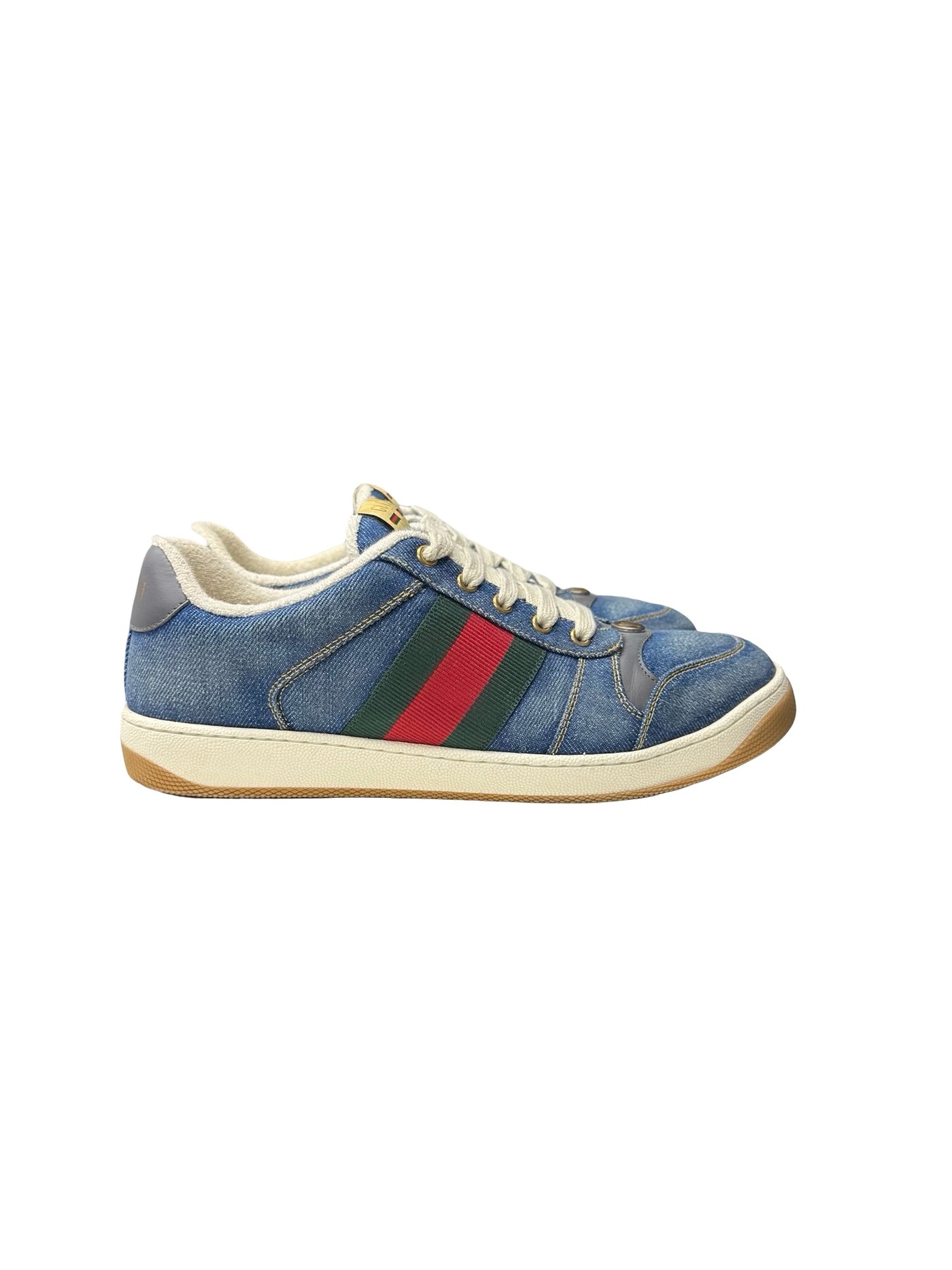 Gucci Screener Denim Sneakers Blue