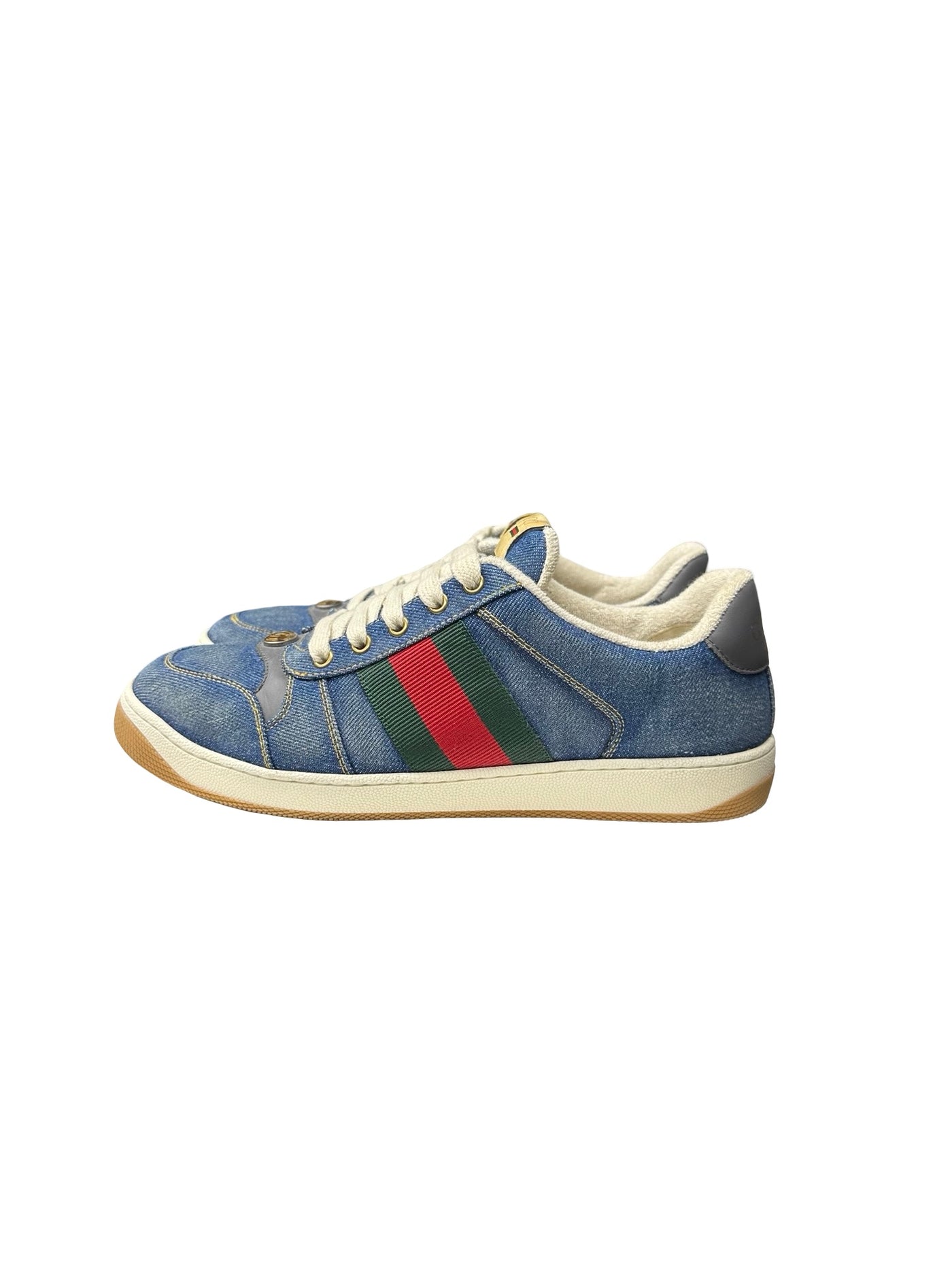 Gucci Screener Denim Sneakers Blue