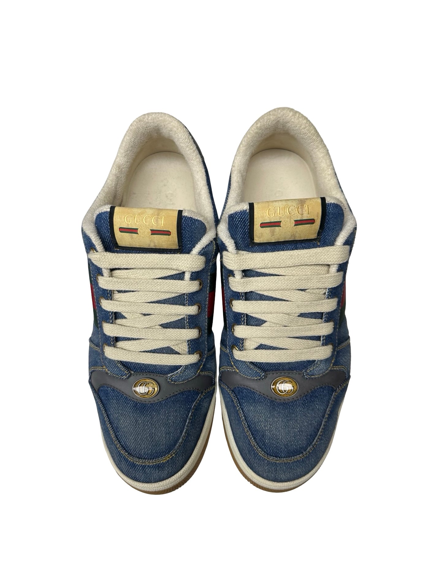 Gucci Screener Denim Sneakers Blue