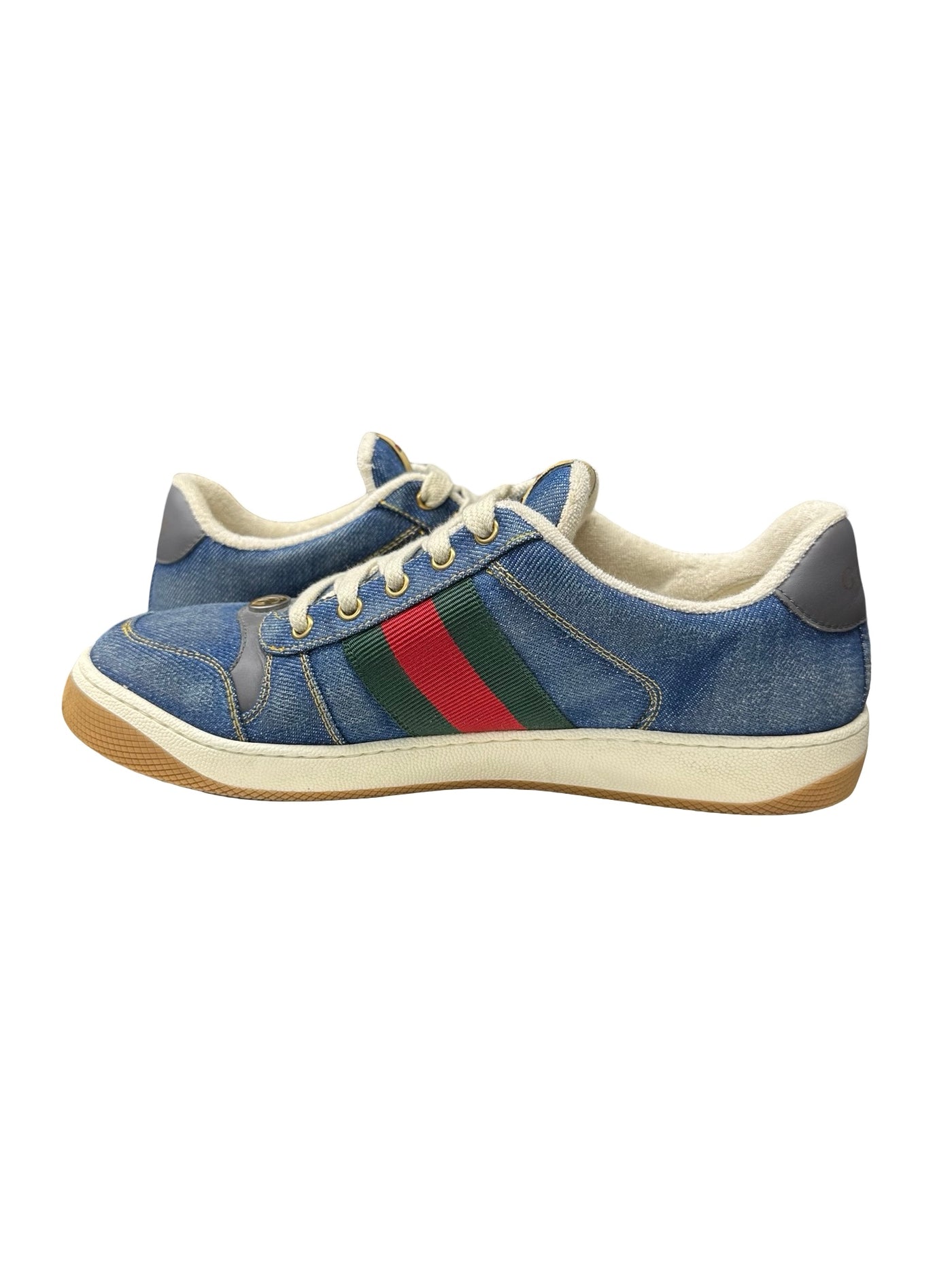 Gucci Screener Denim Sneakers Blue