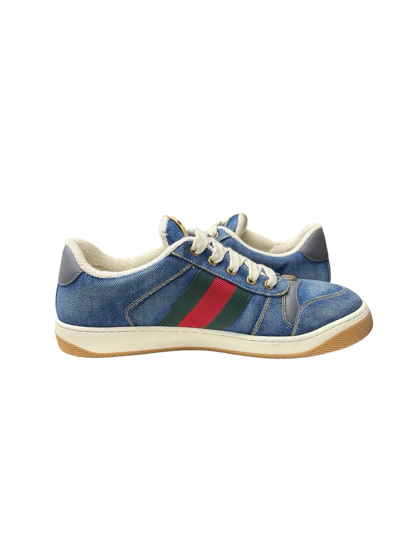 Gucci Screener Denim Sneakers Blue