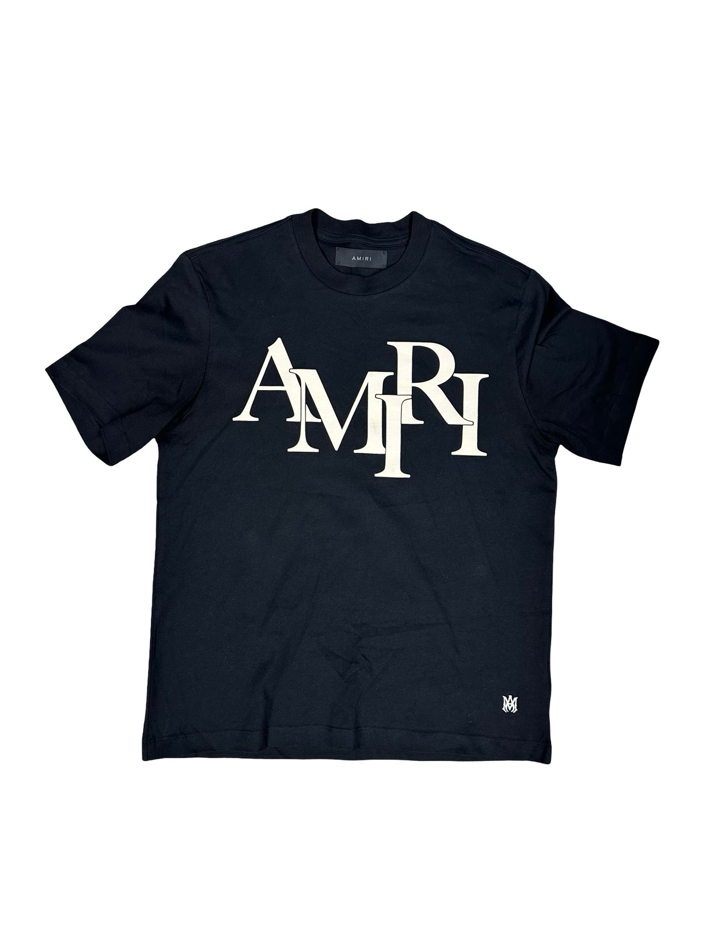 Amiri Staggered Logo T-Shirt Black