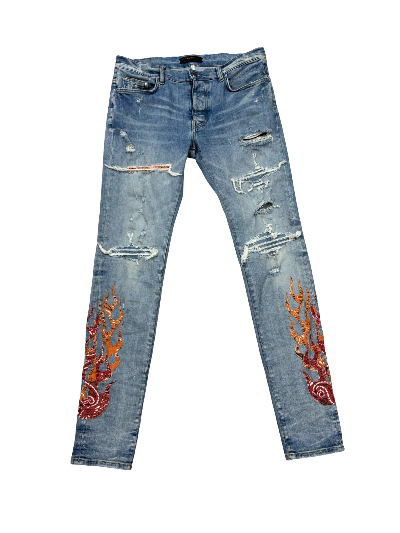 Amiri Bandana Flame Jeans