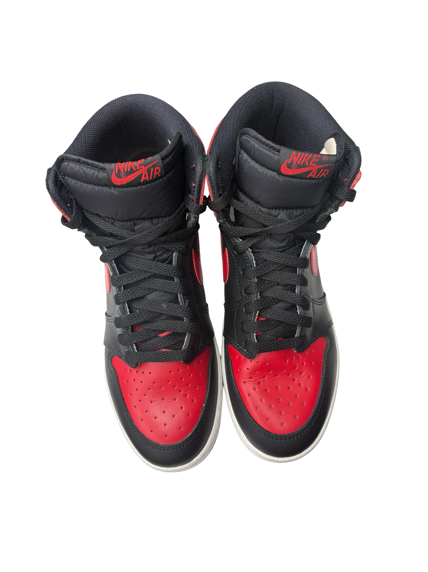 Nike Air Jordan 1 Retro High OG Bred Sneakers Red Black