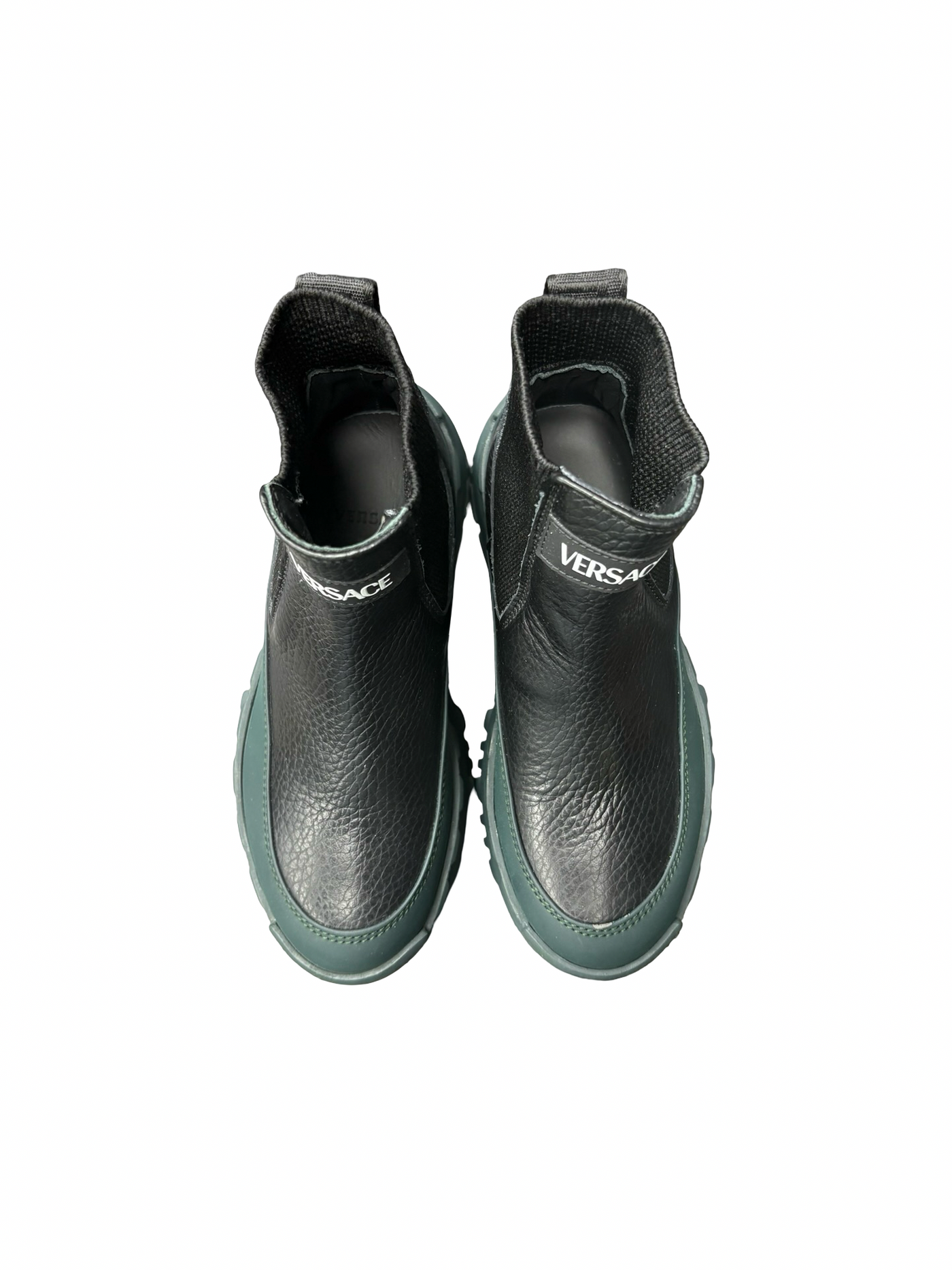 Versace Youth Boots Black Green