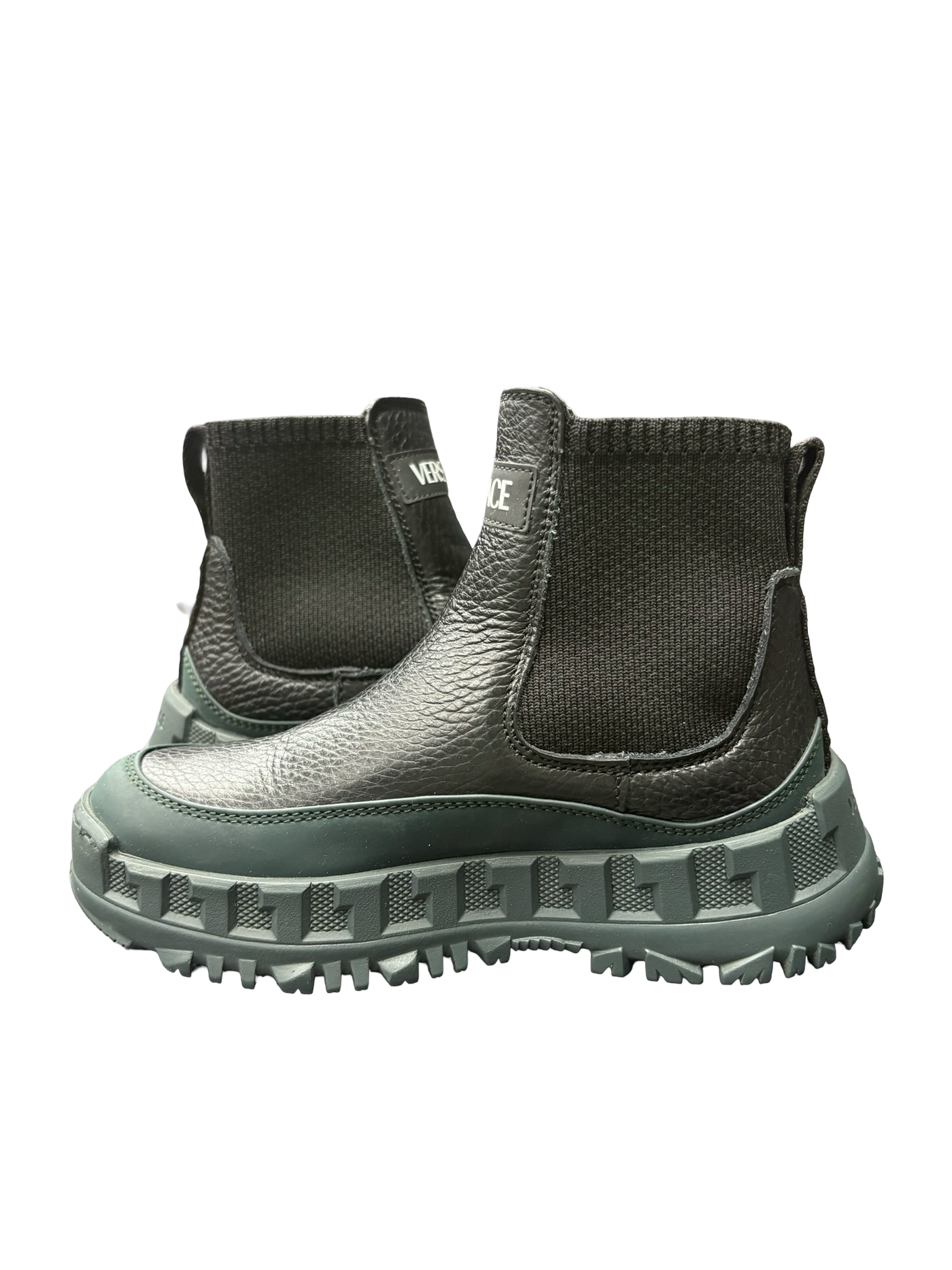 Versace Youth Boots Black Green