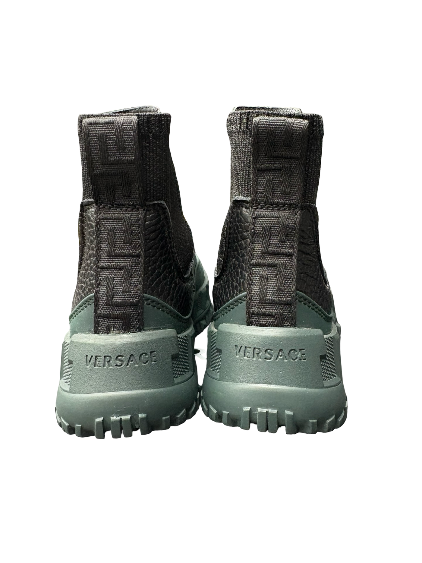 Versace Youth Boots Black Green