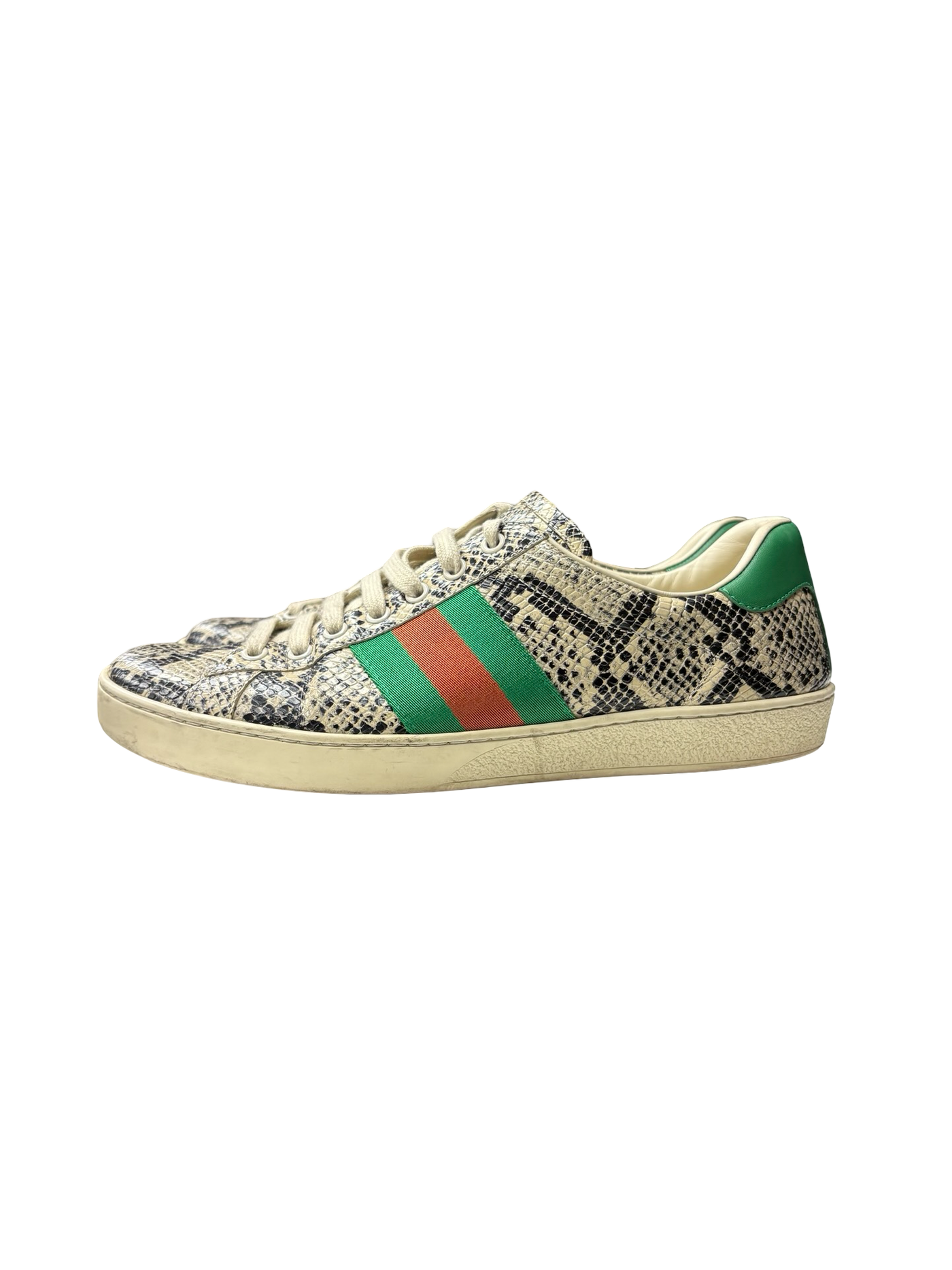 Gucci Ace Low-Top Sneakers Python Print