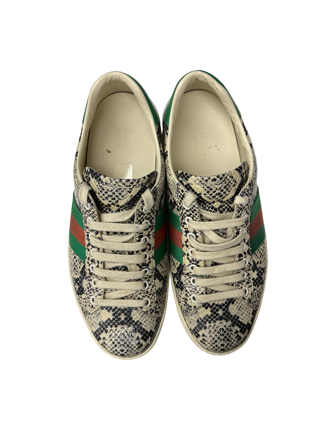 Gucci Ace Low-Top Sneakers Python Print