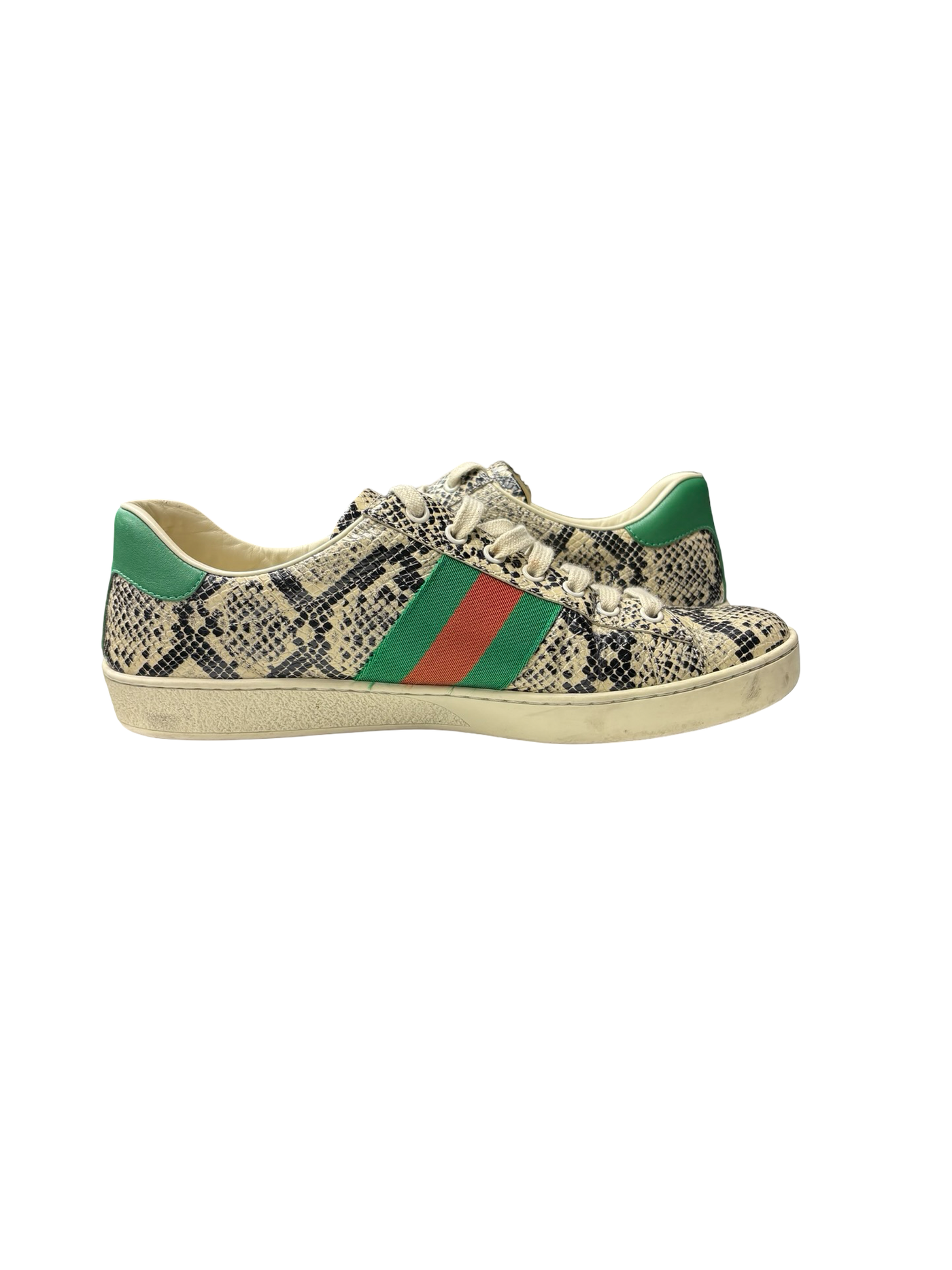 Gucci Ace Low-Top Sneakers Python Print