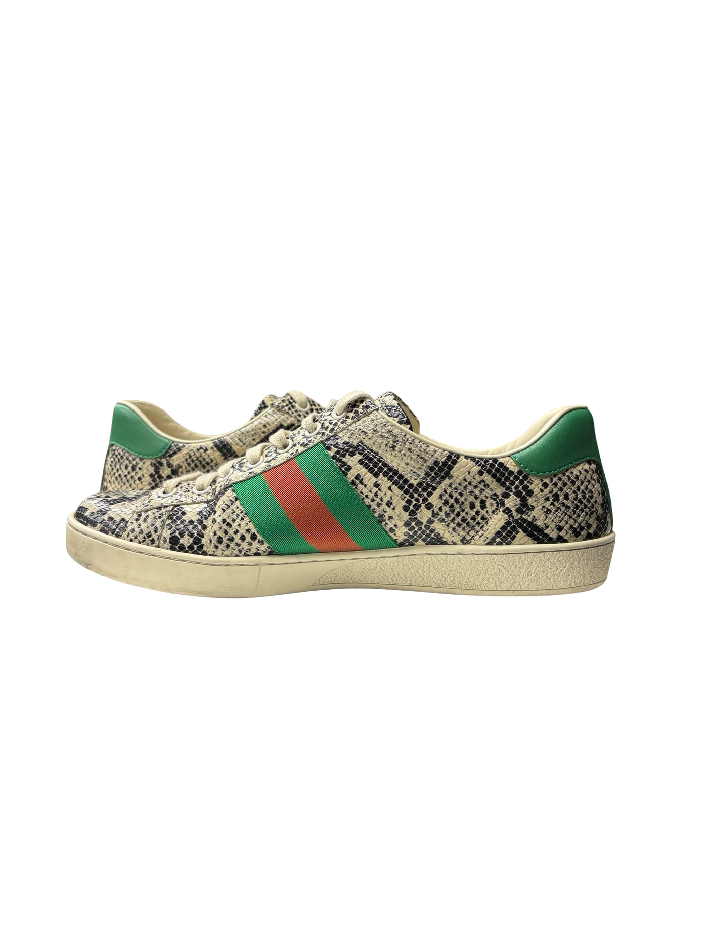 Gucci Ace Low-Top Sneakers Python Print