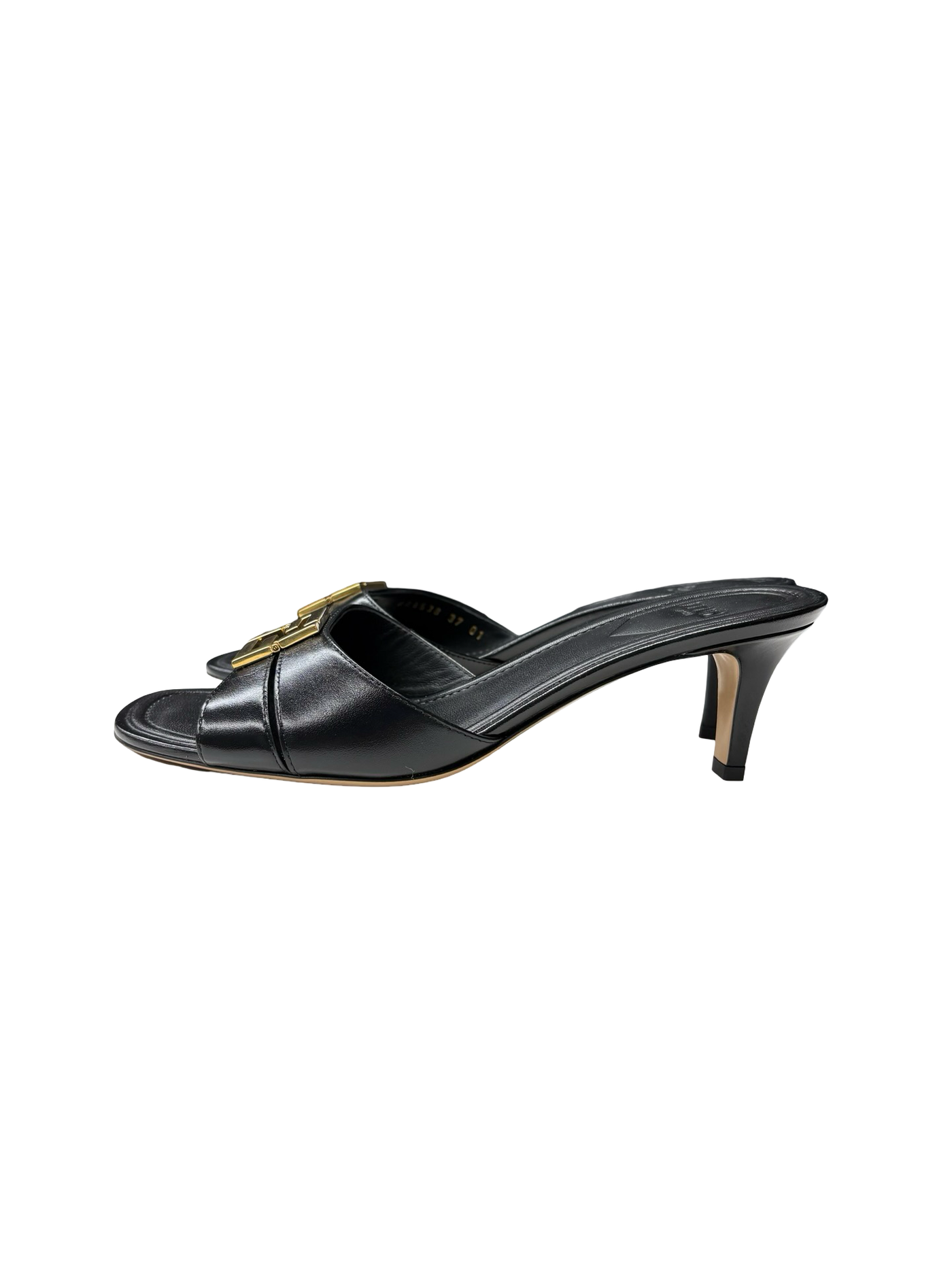Fendi FFold Leather Mules Black