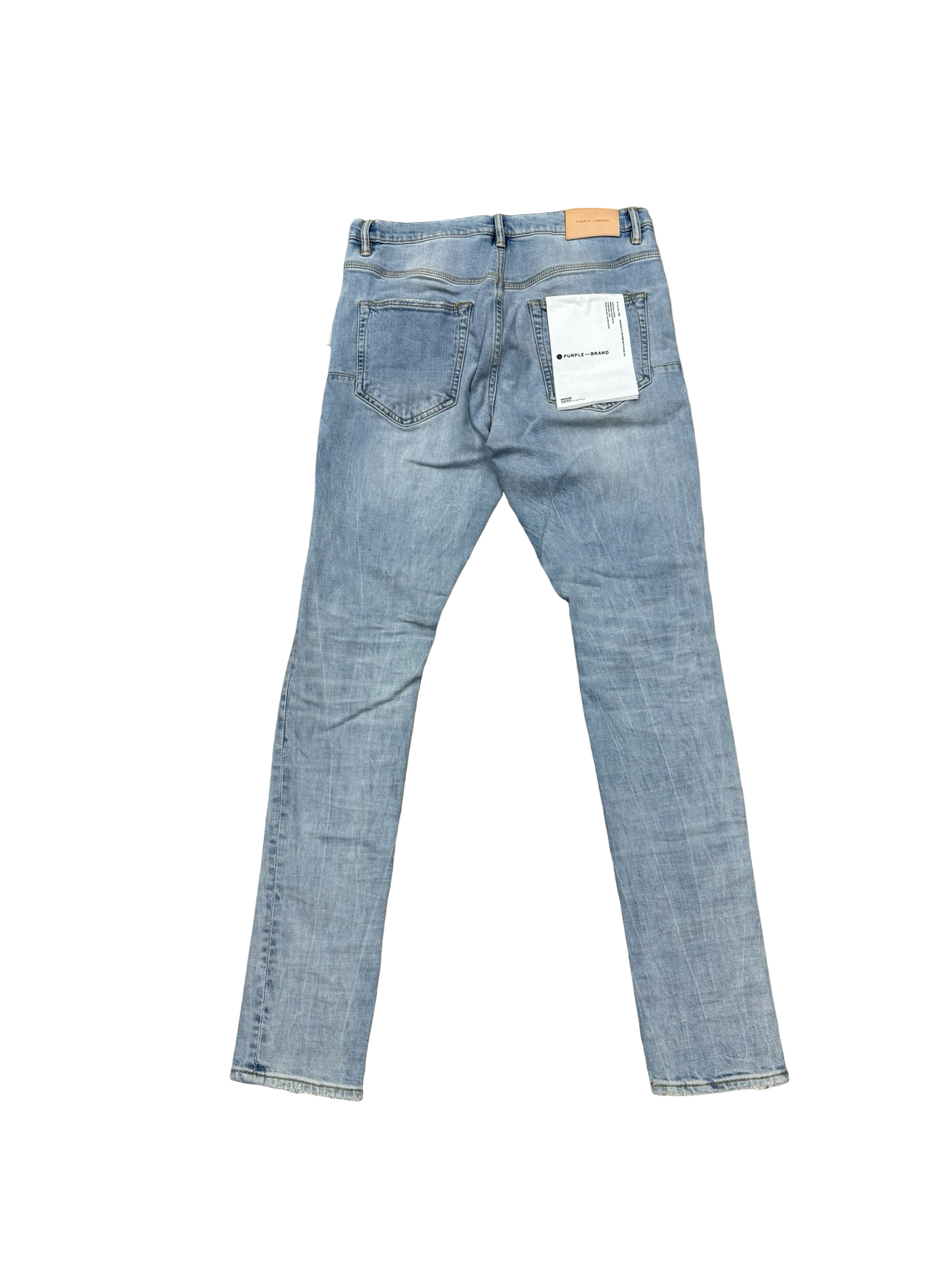 Purple Brand P002 Distressed Slim -Fit Jeans Light Indigo Blue