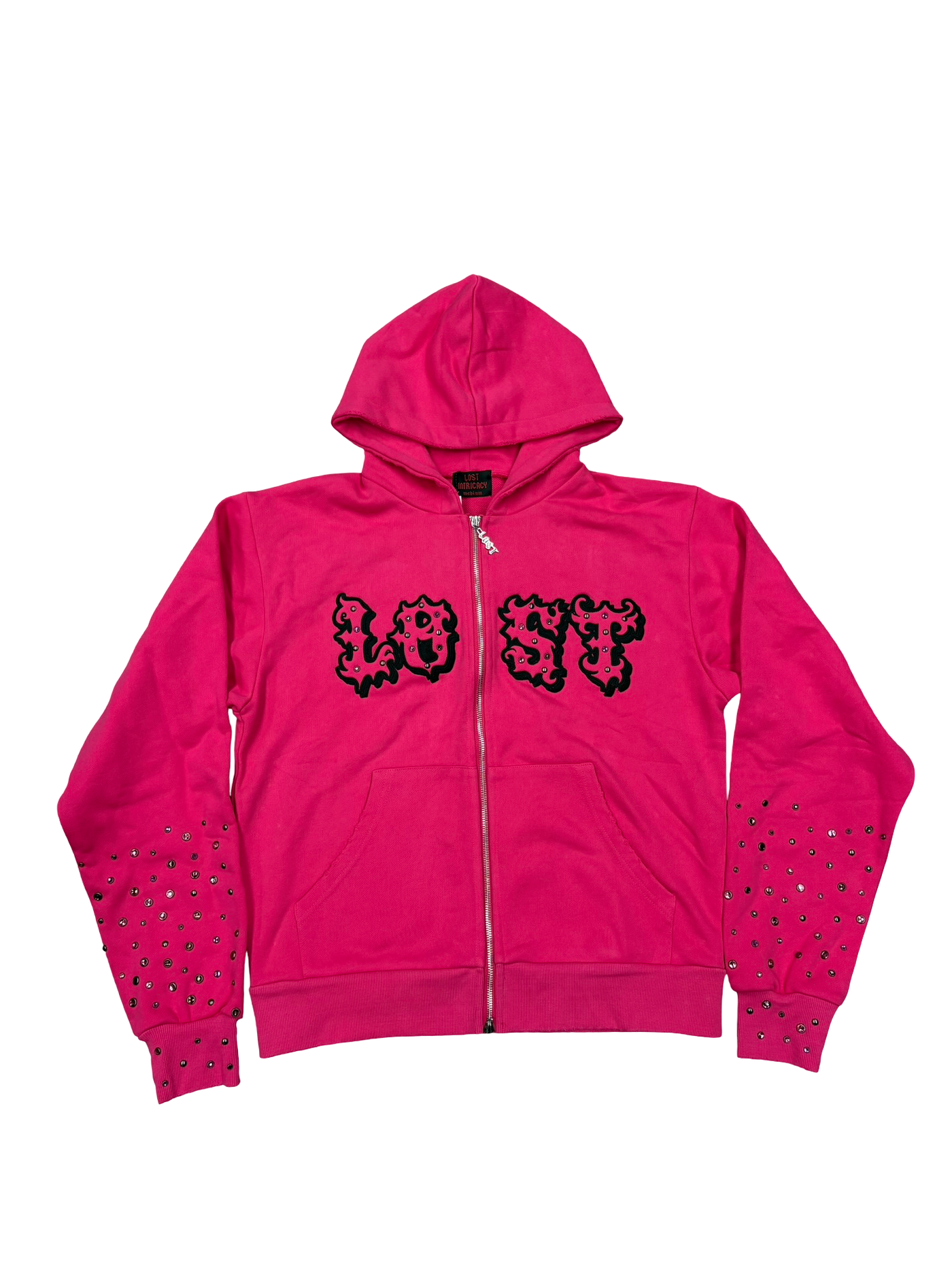 Lost Intricacy Full Zip Hoodie Hot Pink
