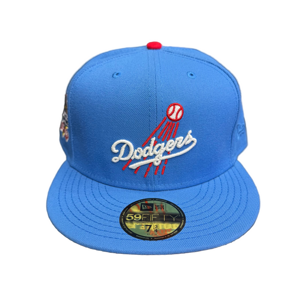 New Era LA Dodgers 100th Anniversary Fitted Hat Light Blue