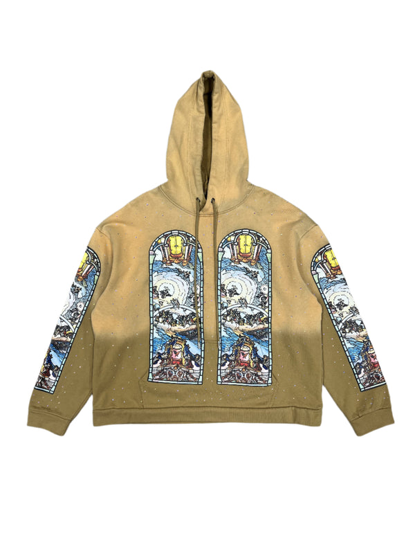 Who Decides War Chalice Embroidered Cream Hoodie