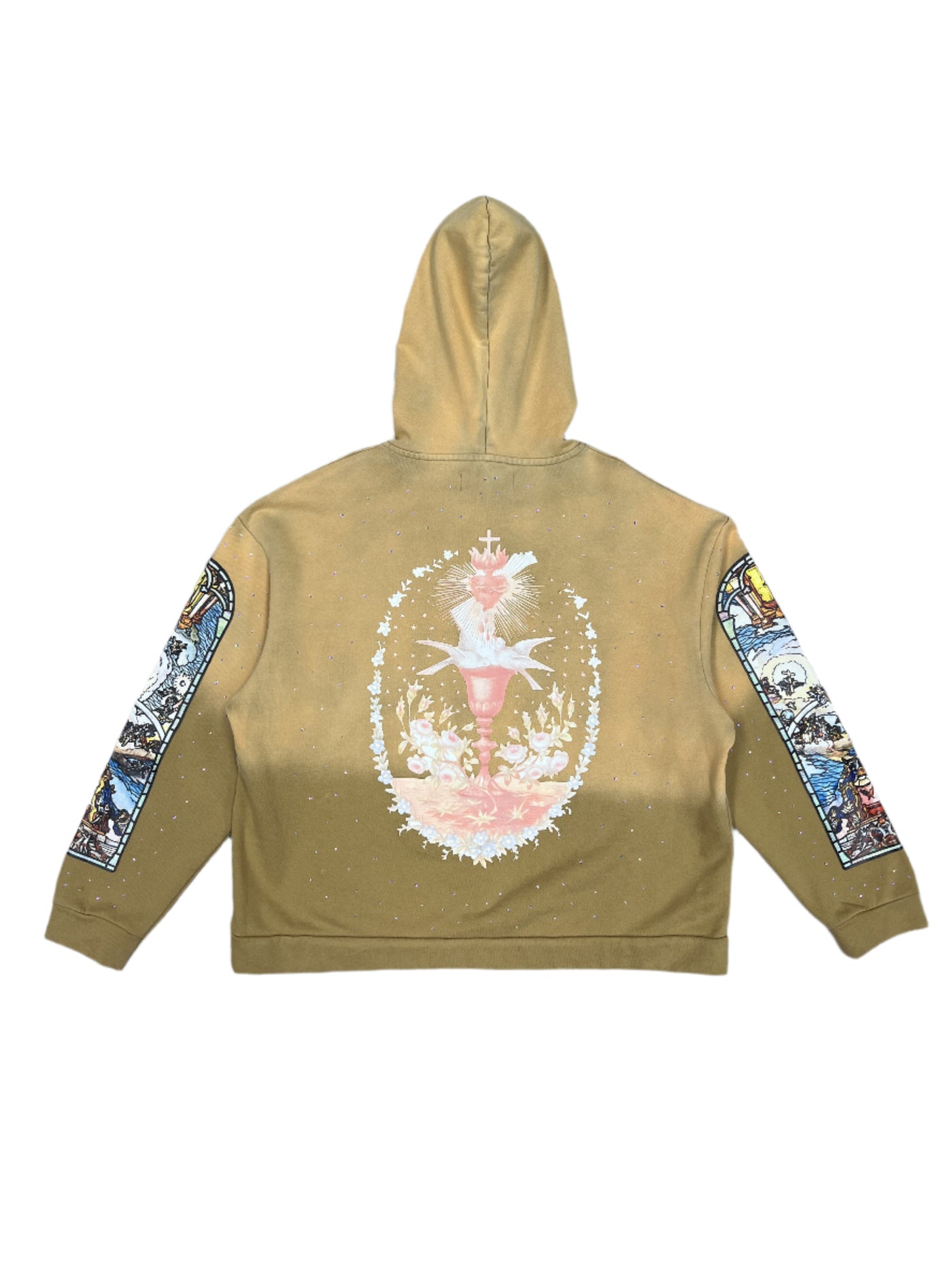 Who Decides War Chalice Embroidered Cream Hoodie
