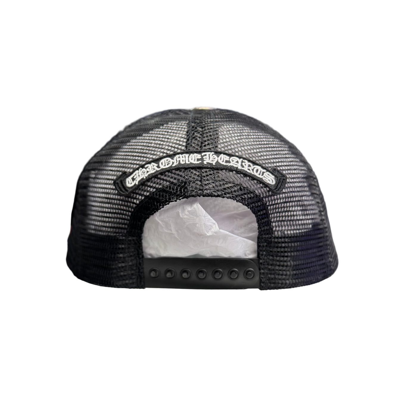 Chrome Hearts Triple Cross Cemetery Trucker Hat Black