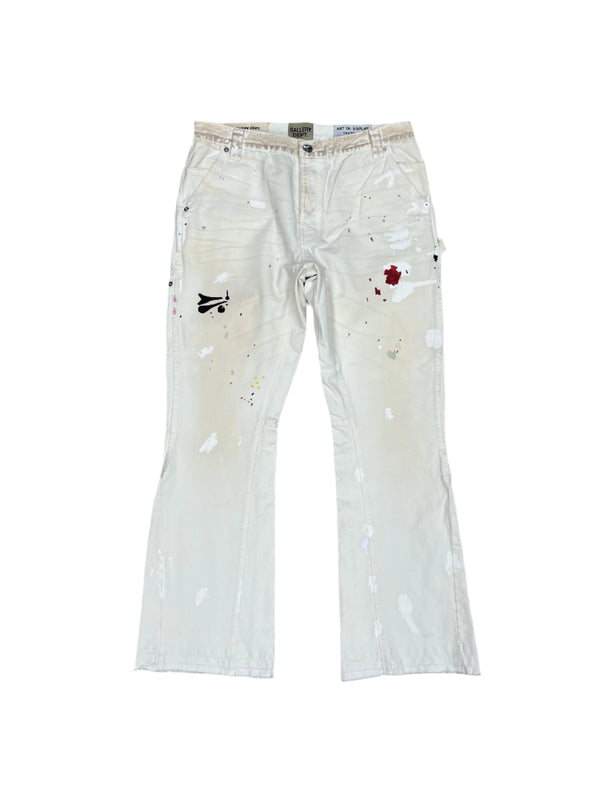 Gallery Dept. Le Bar De Music Flare 'Natural' Painted Carpenter Jeans