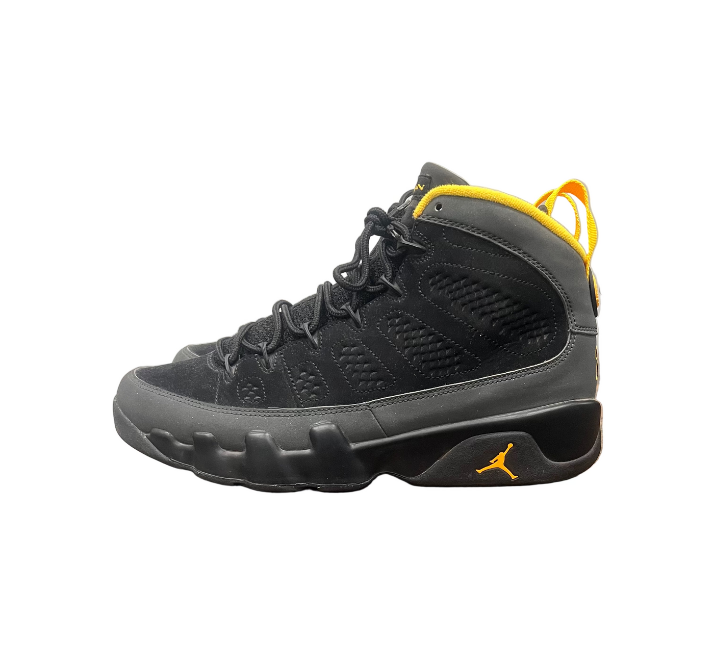 Nike Air Jordan 9 Retro Dark Charcoal University Gold