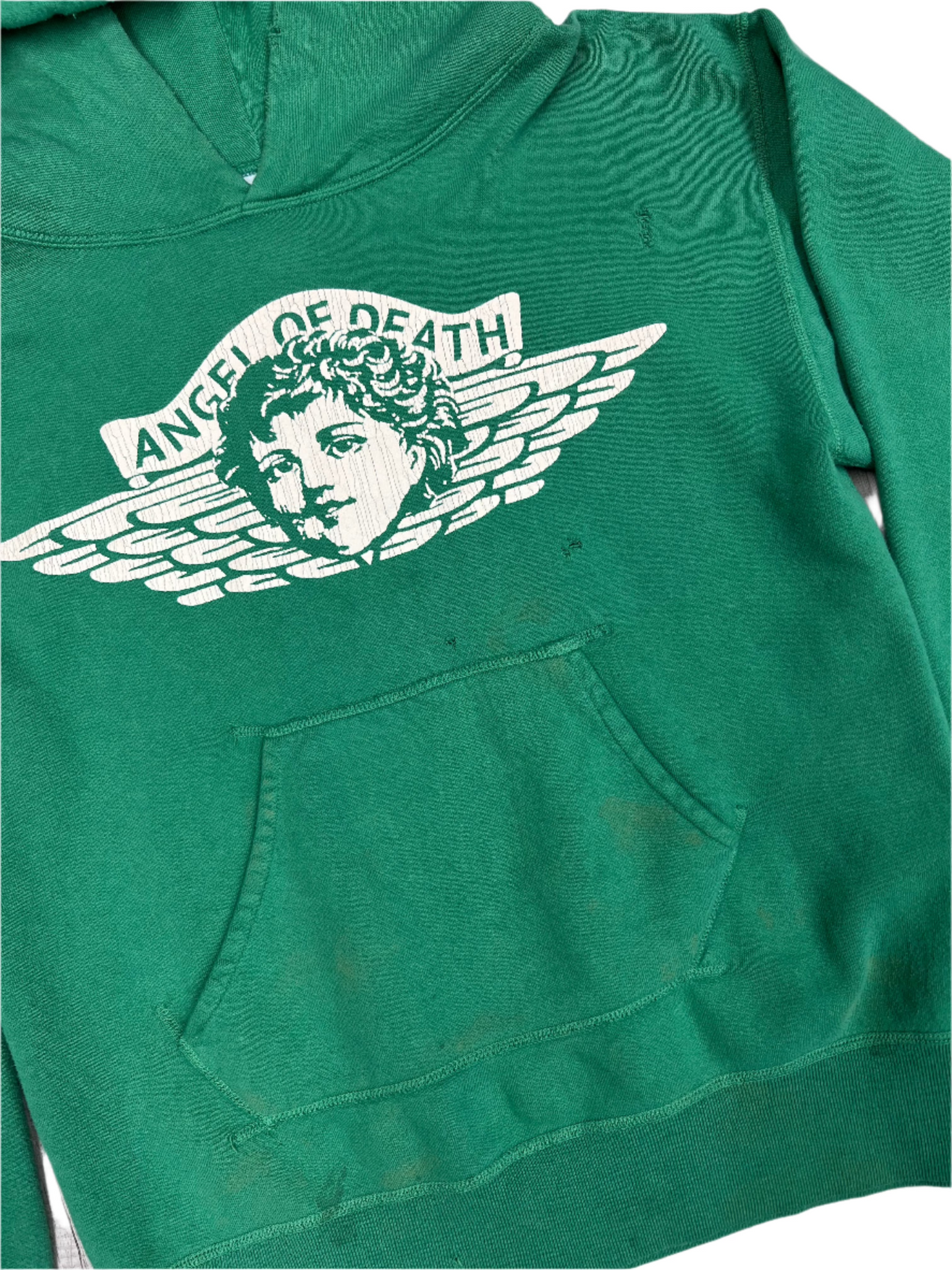 Saint Michael Vintage Green Angel Hoodie