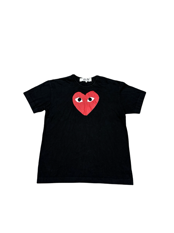 Comme Des Garcons Play Big Red Heart T-Shirt Black