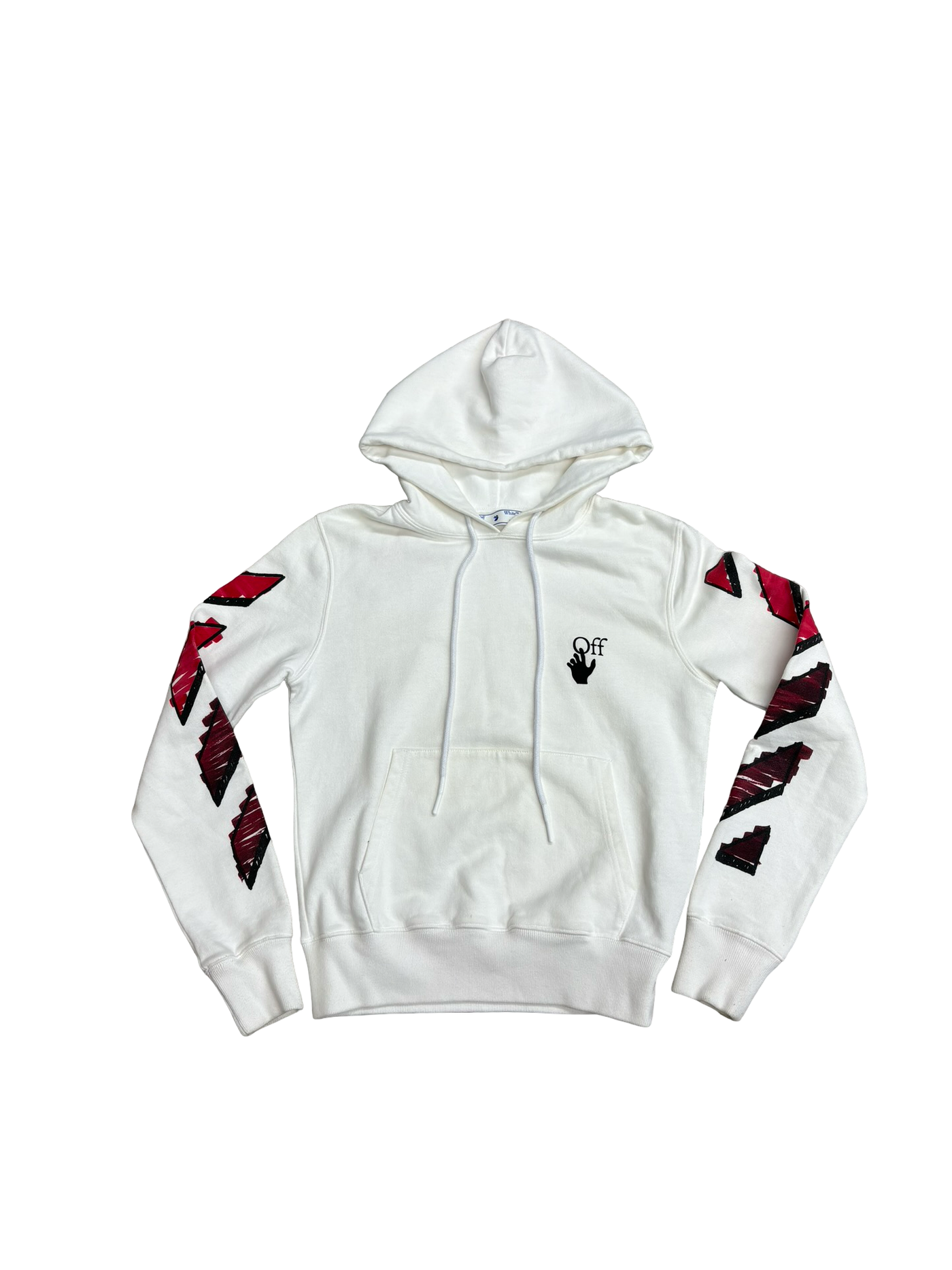 Off-White Marker Slim Hoodie White Red