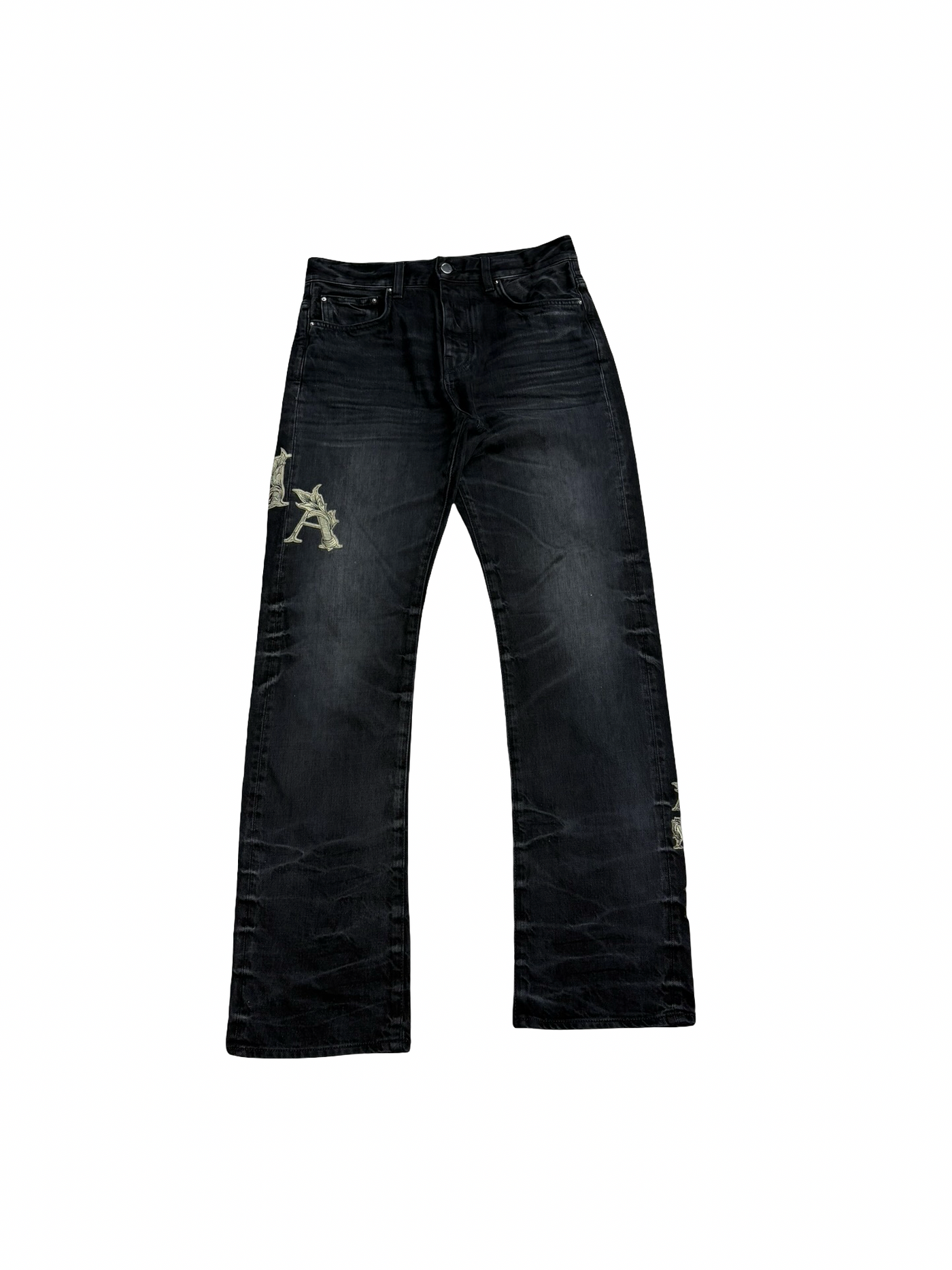 Amiri Straight-Leg Jeans Faded Black