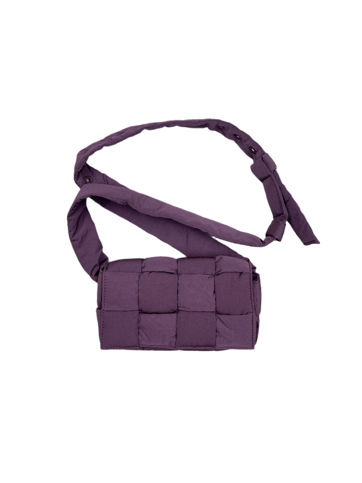 Bottega Veneta Padded Tech Mini Purple Cassette Bag
