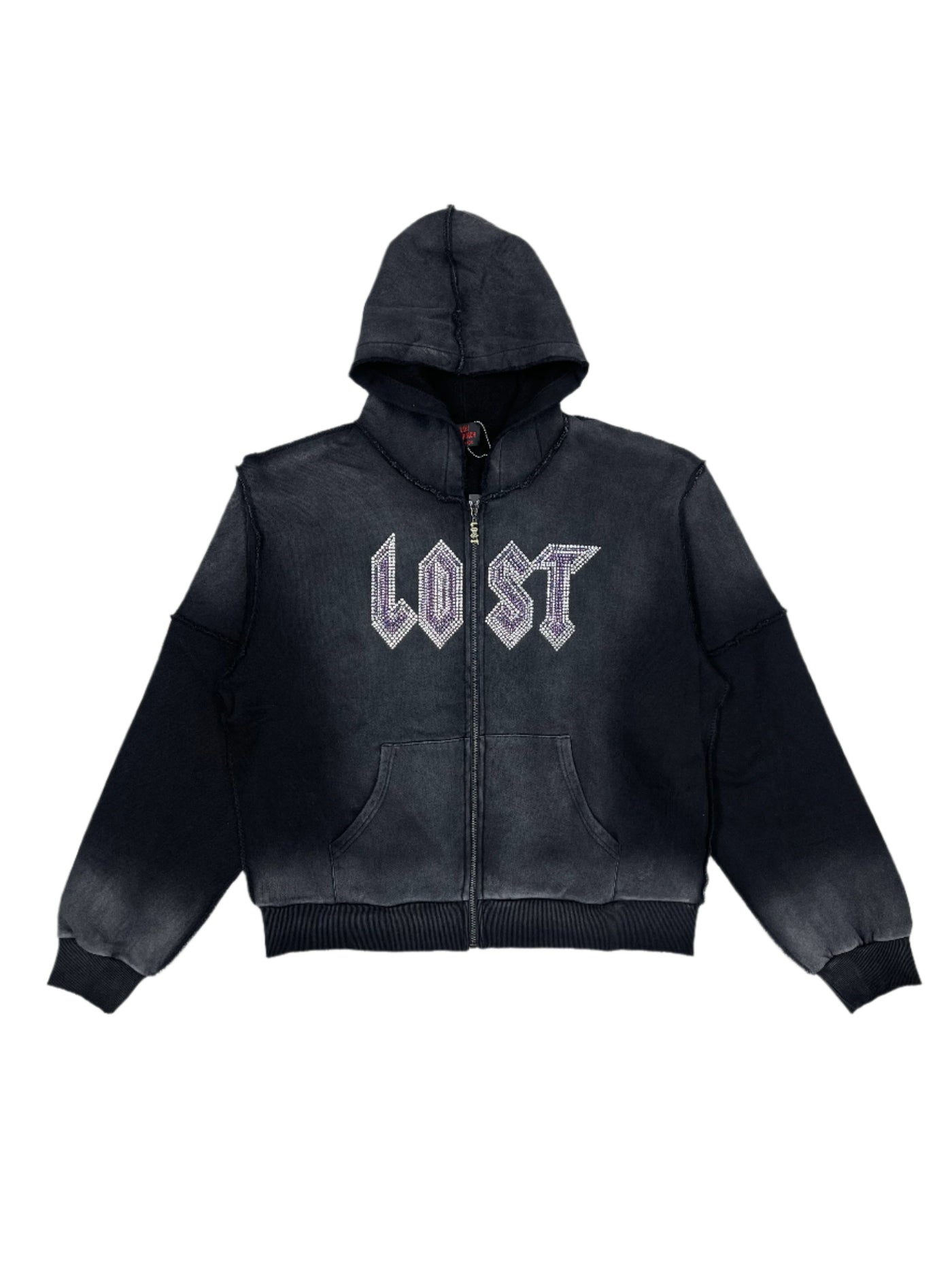 Lost Intricacy Black/Purple Zip Up Hoodie