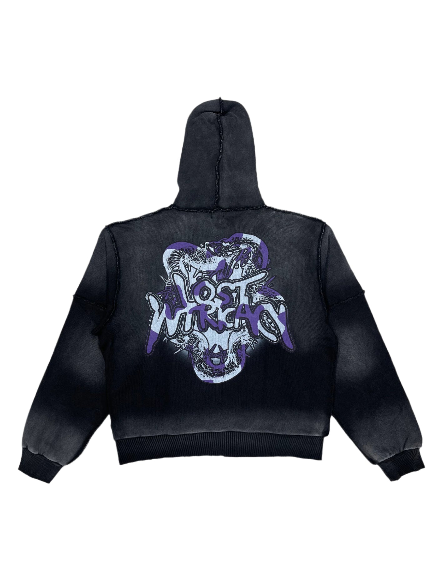 Lost Intricacy Black/Purple Zip Up Hoodie