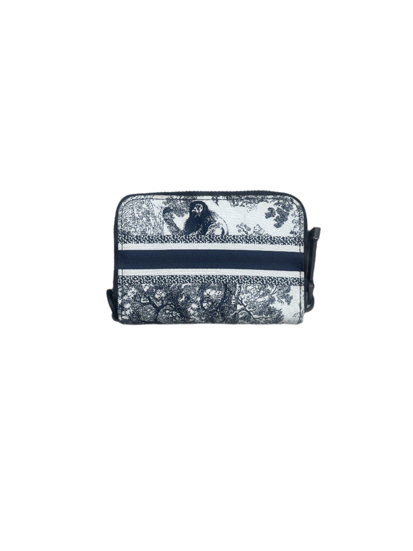 Christian Dior Technical Fabric Embroidered Toile De Jouy Dior Travel Card Holder