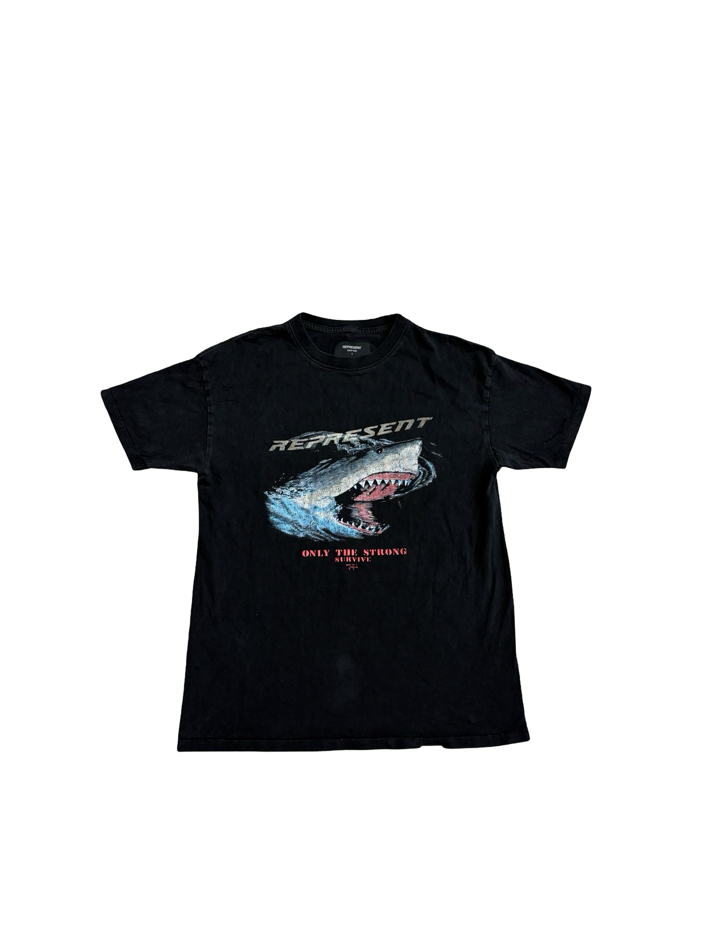 Represent Only Strong Survive Shark T-Shirt Black