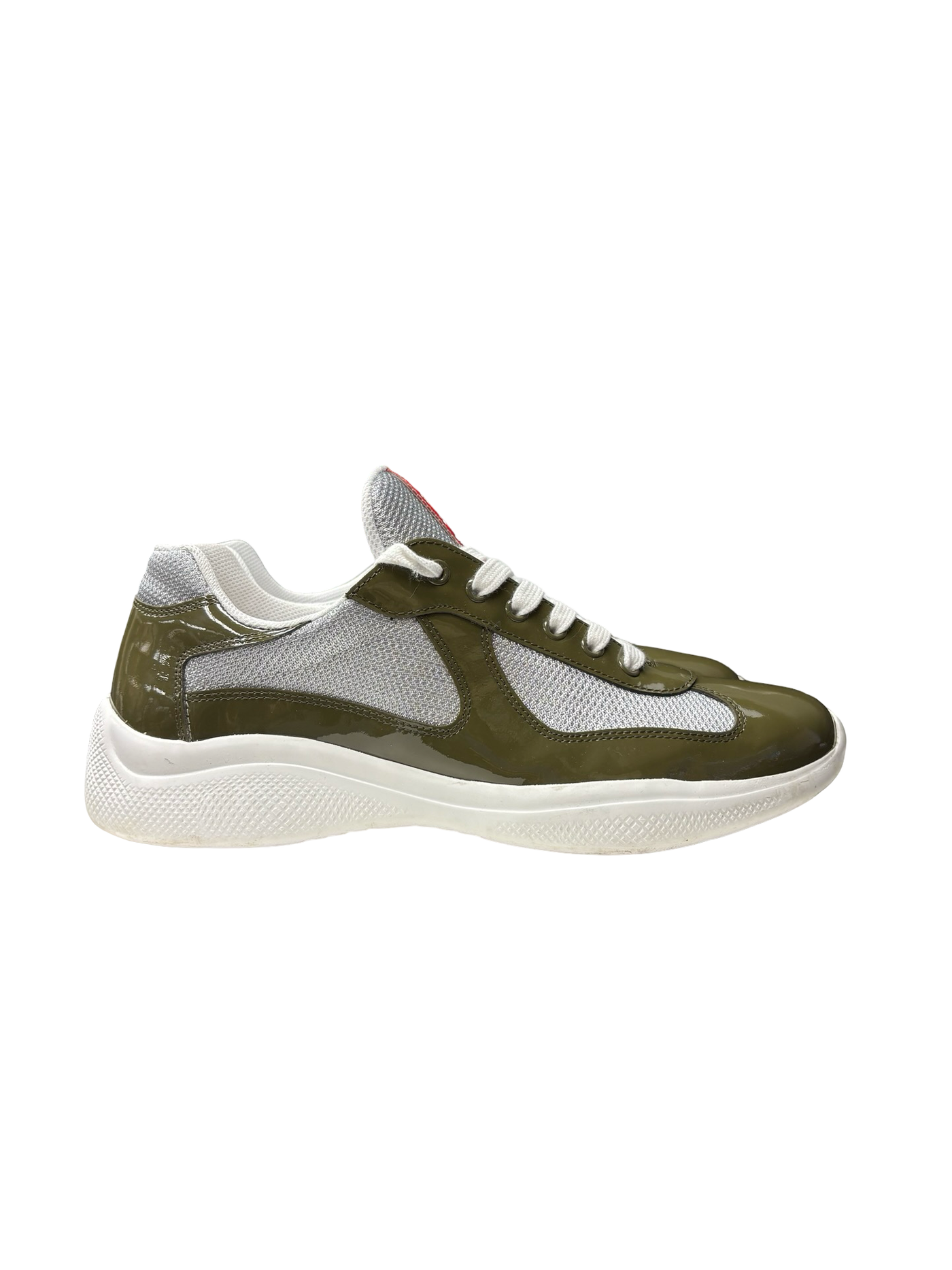 Prada America's Cup Leather Sneakers Loden Green