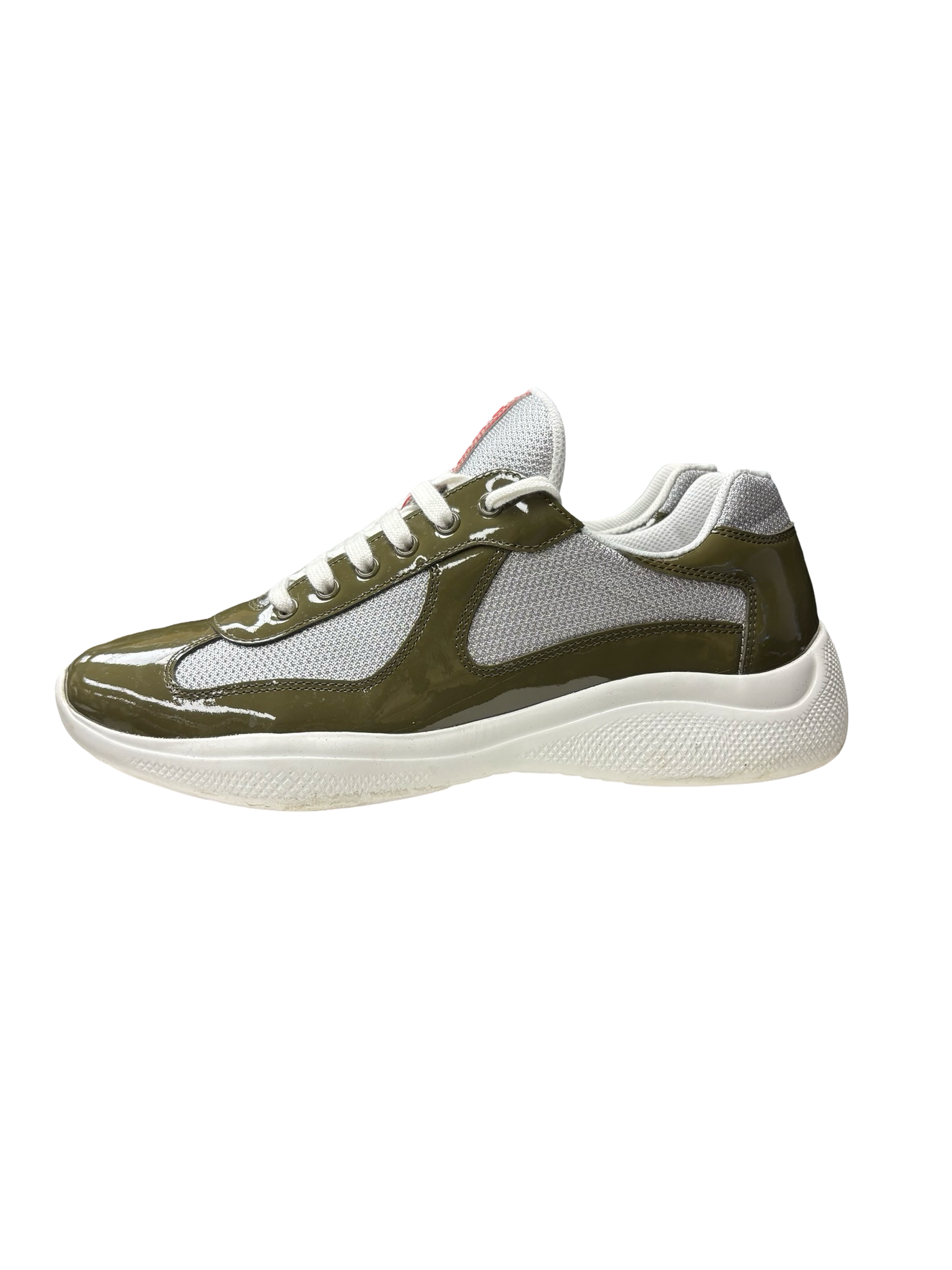 Prada America's Cup Leather Sneakers Loden Green