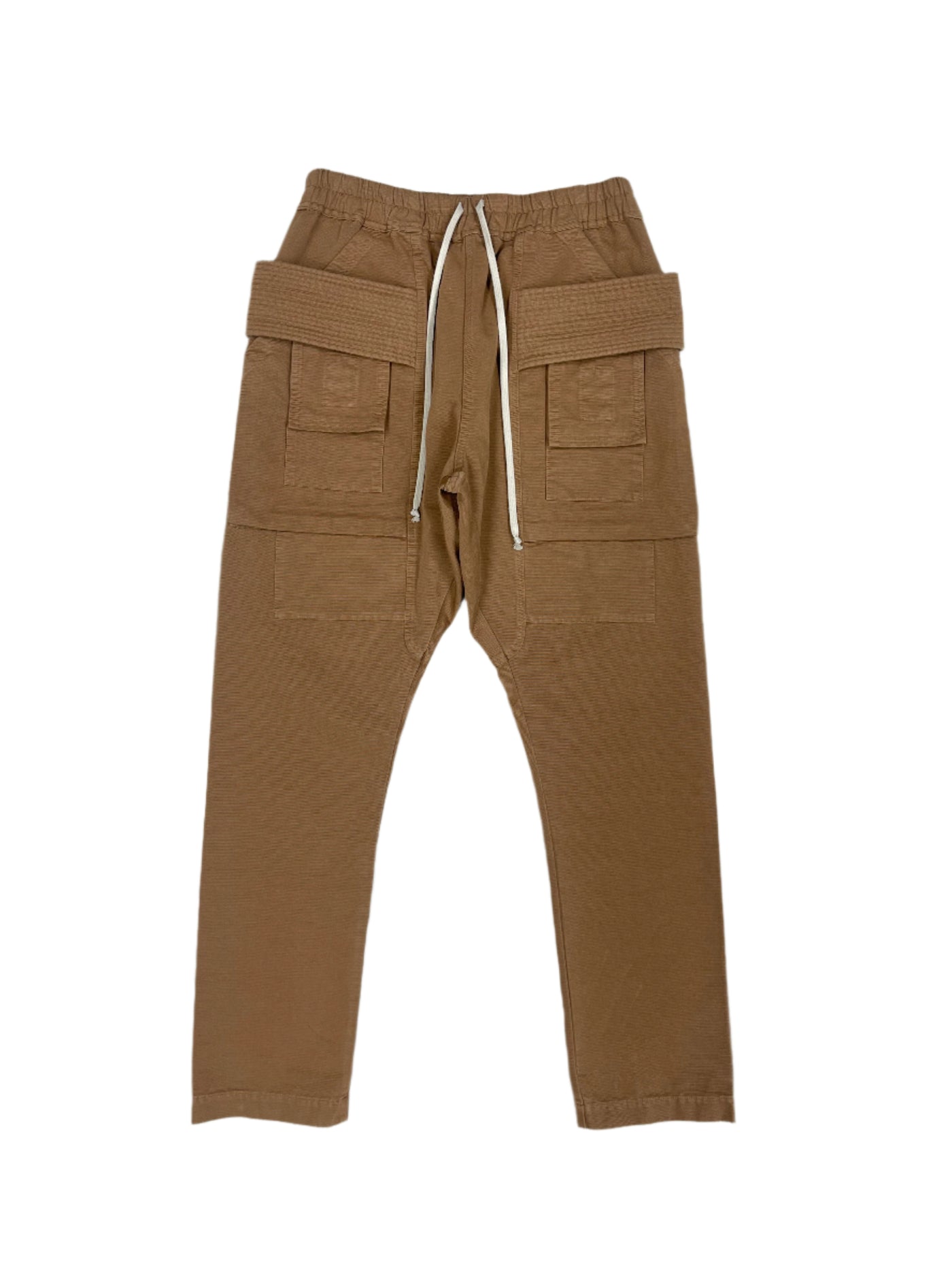 Rick Owens DRKSHDW Creatch Cargo Khaki Brown Drawstring Pants