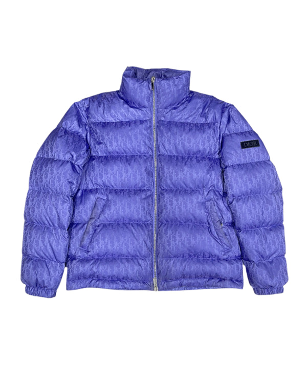 Dior Oblique Jacquard Puffer Jacket Purple