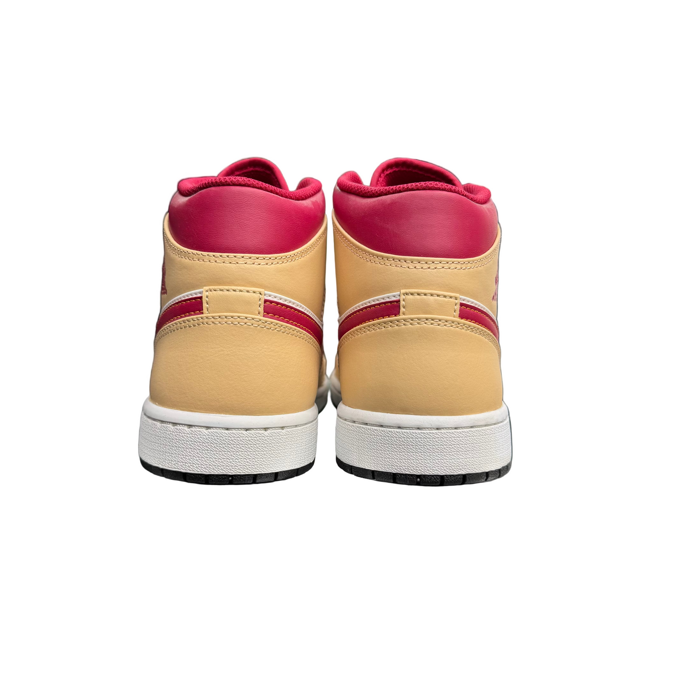 Nike Air Jordan 1 Mid Light Curry Cardinal Red