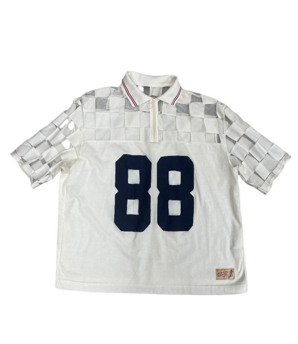 Kapital Opal Jersey Sheer Zip Polo
