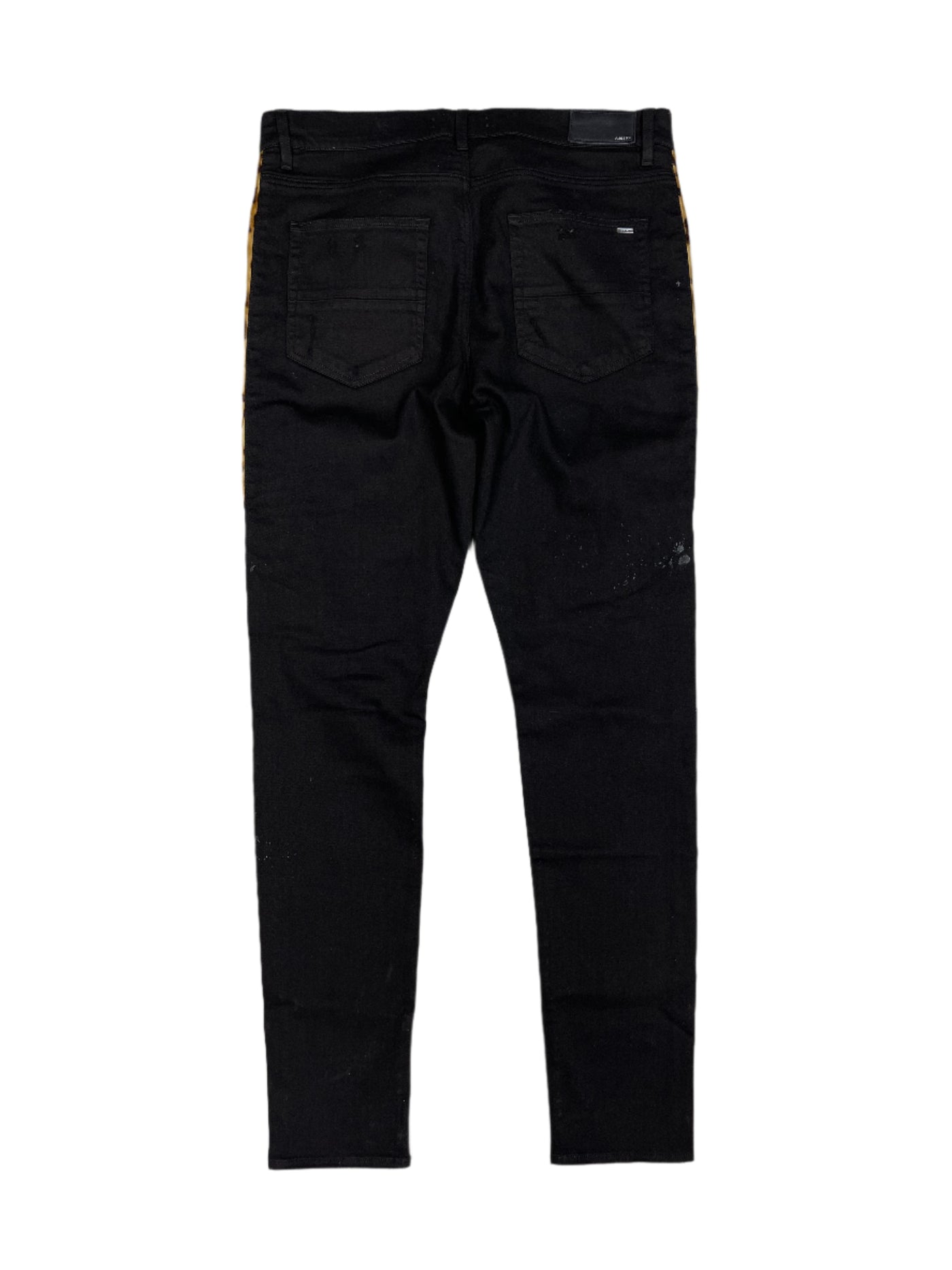 Amiri Leopard Half Track Broken Jeans