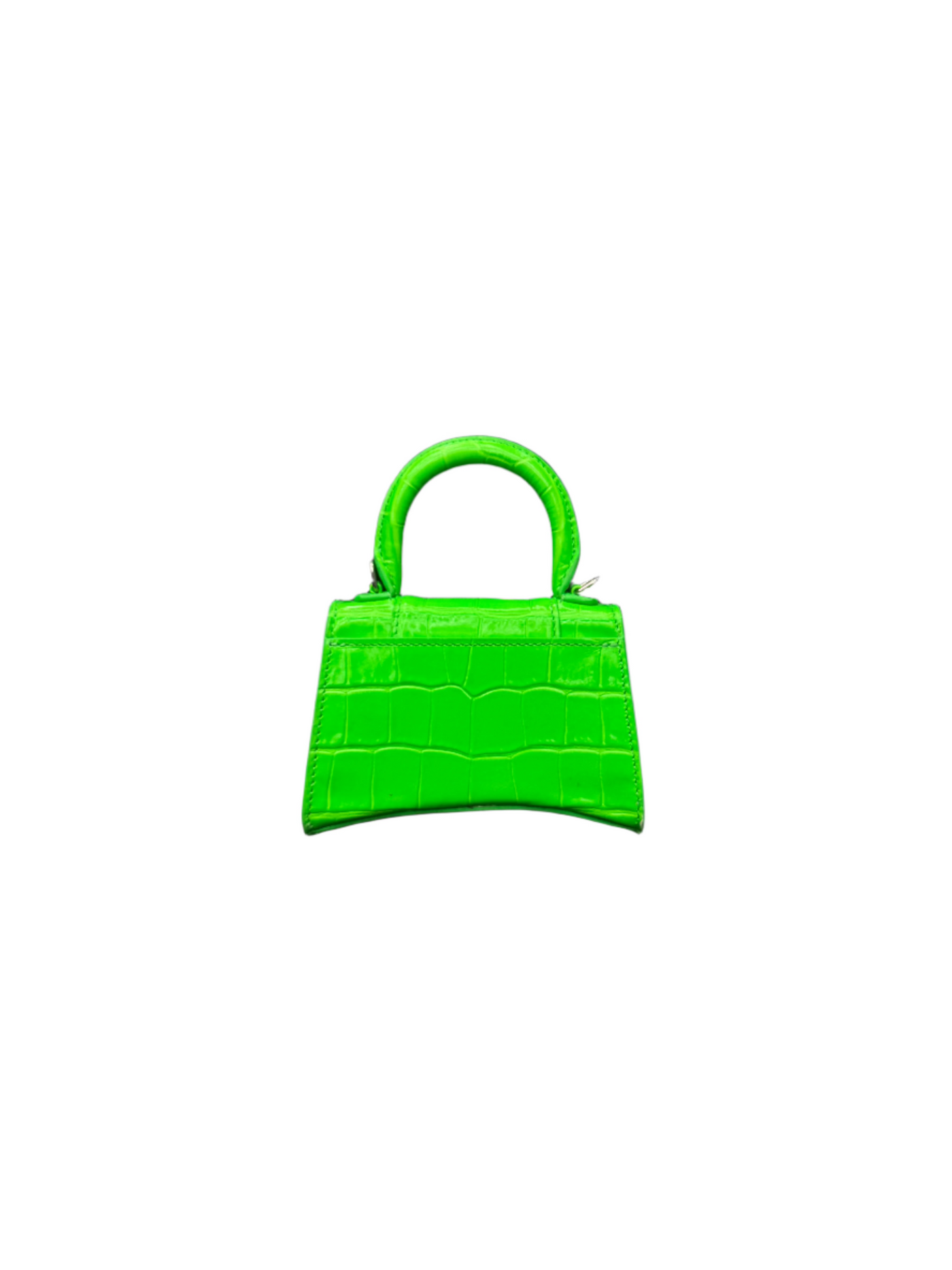 Balenciaga Mini Embossed Hourglass Bag Fluo Green