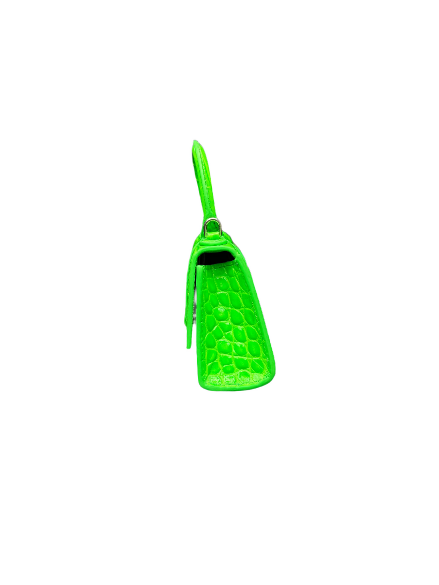 Balenciaga Mini Embossed Hourglass Bag Fluo Green