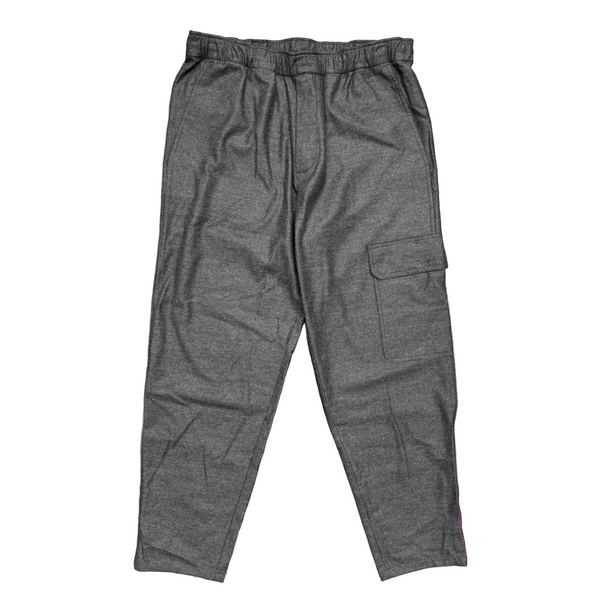 LV Silk Cashmere Wool Blend Double Face Cargo Pants Gray