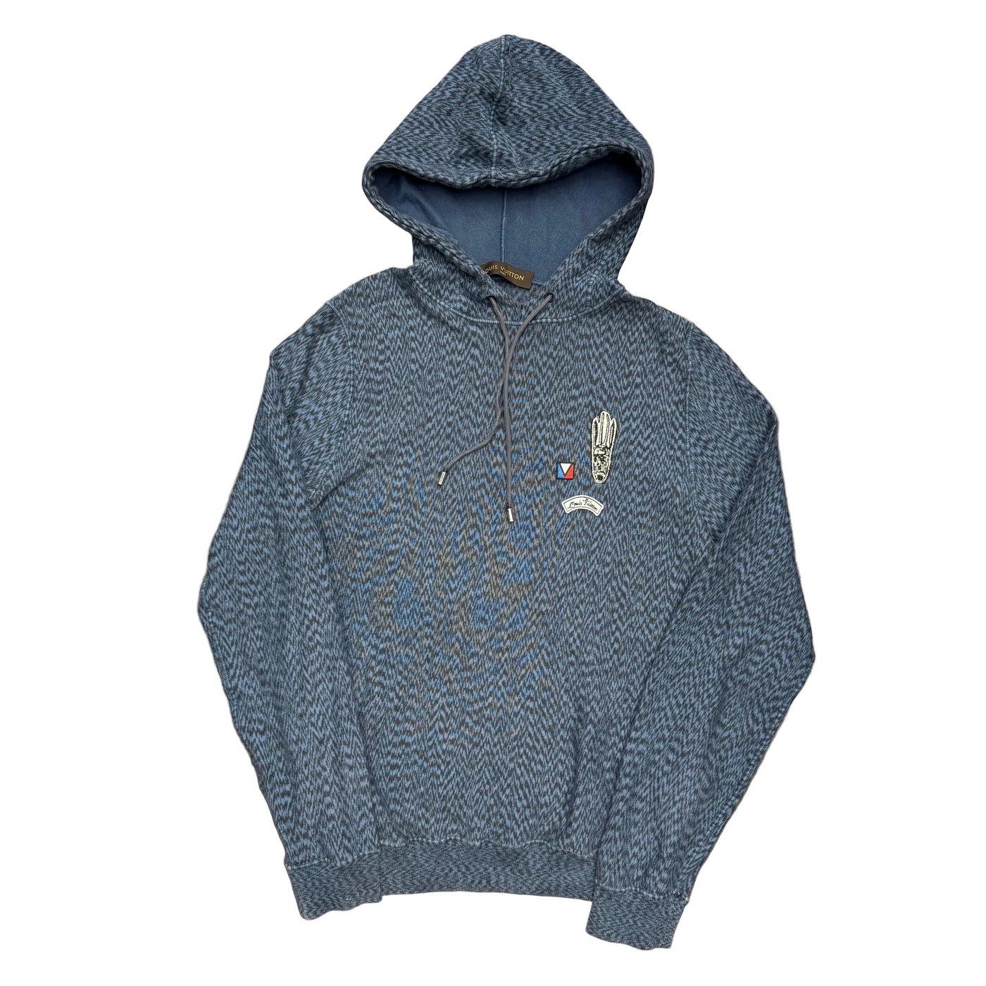LV America's Cup Patch Logo Hoodie Blue