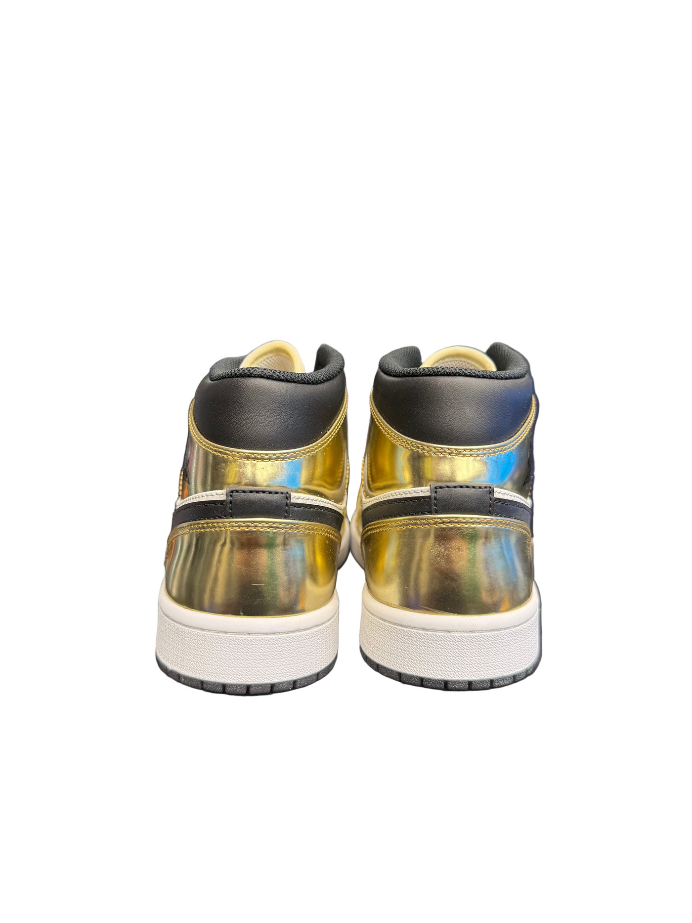 Nike Air Jordan 1 Mid Metallic Gold Black White