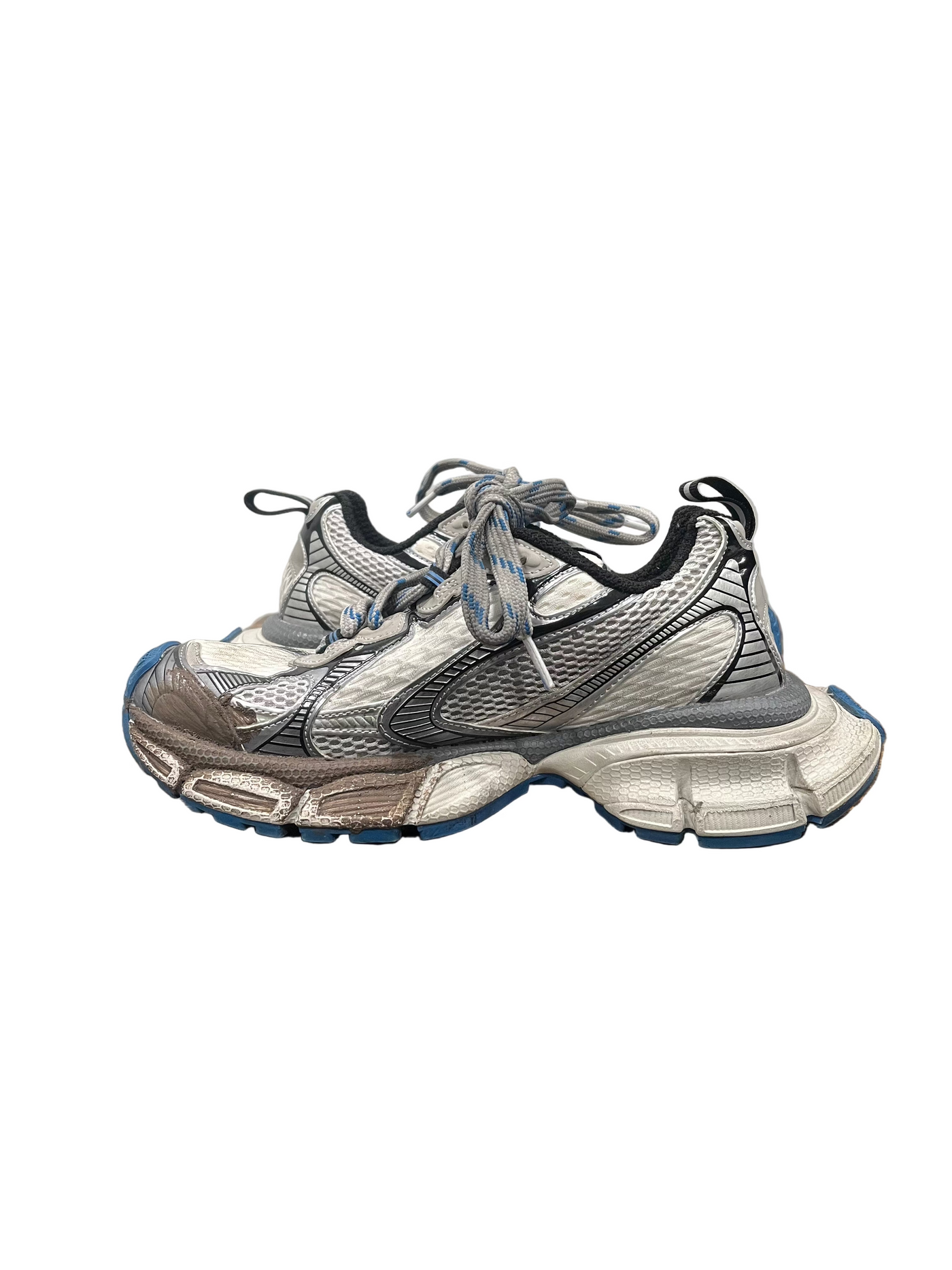 Balenciaga 3XL Sneakers Worn Out Grey Blue