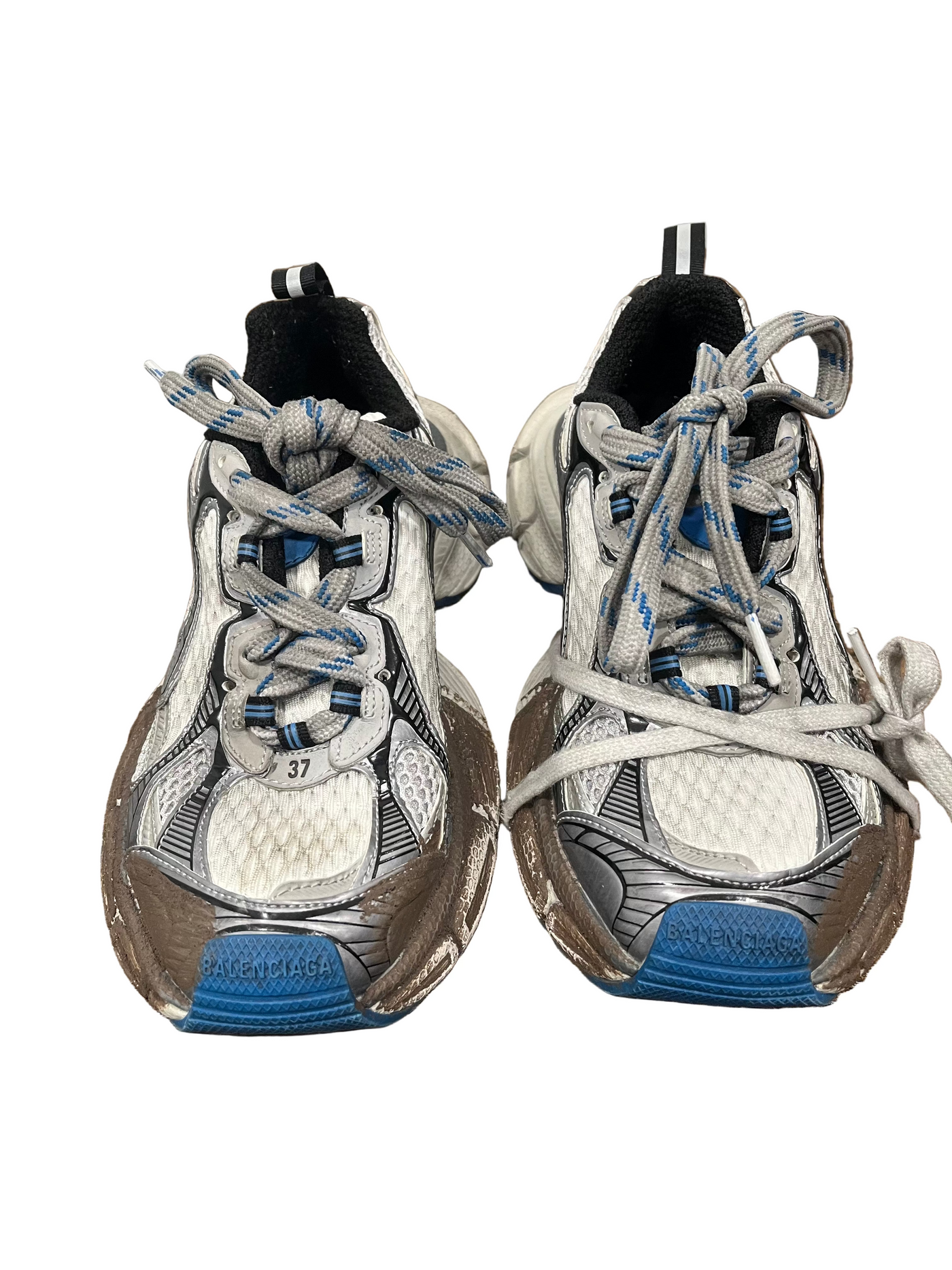 Balenciaga 3XL Sneakers Worn Out Grey Blue