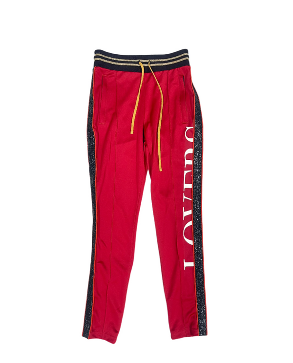 Amiri Lovers Side Stripes Red Track Pants