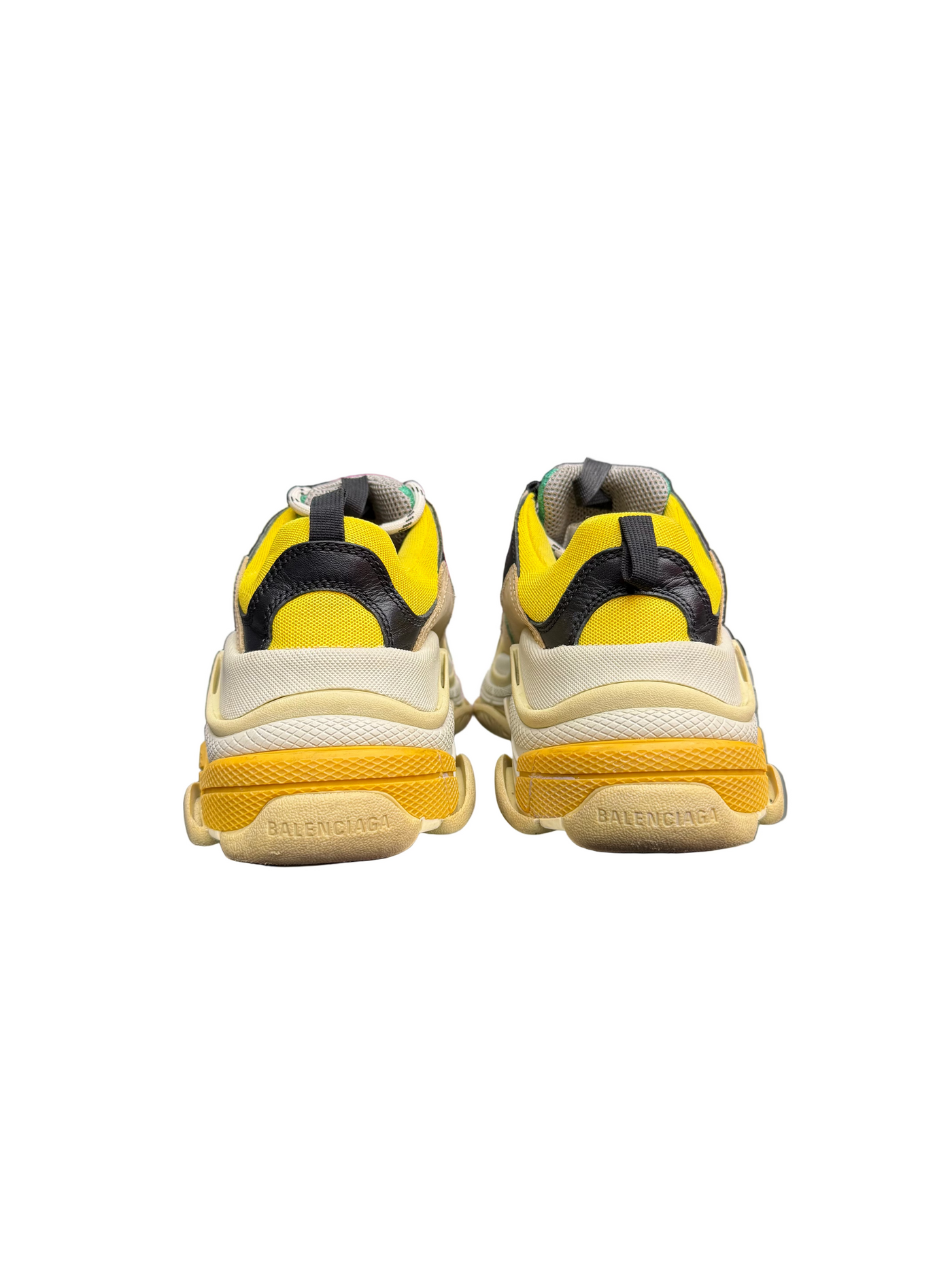 WMNS Balenciaga Triple S Beige Green Yellow