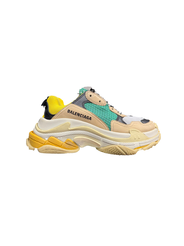 WMNS Balenciaga Triple S Beige Green Yellow